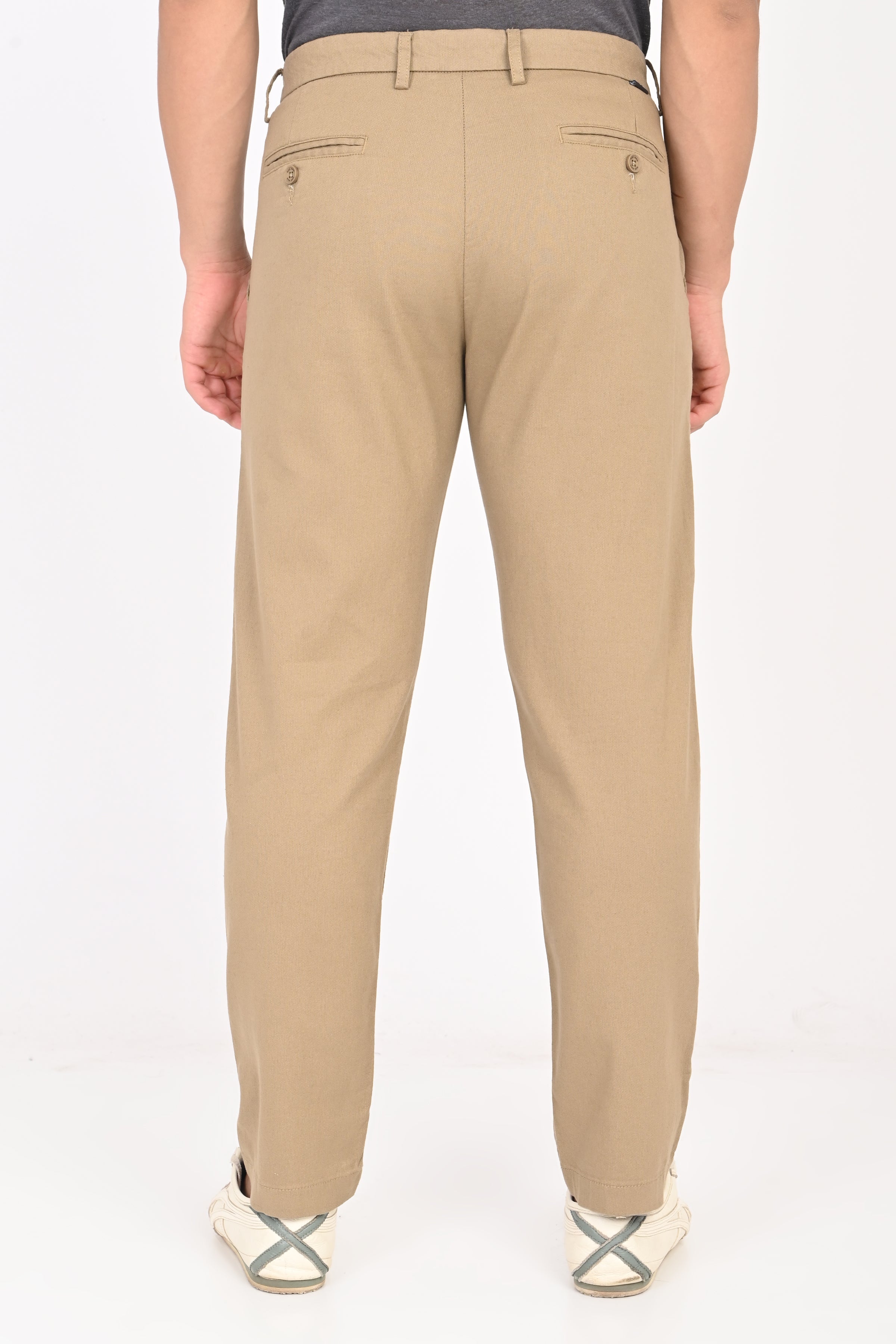 Men Structured Cotton Trouser