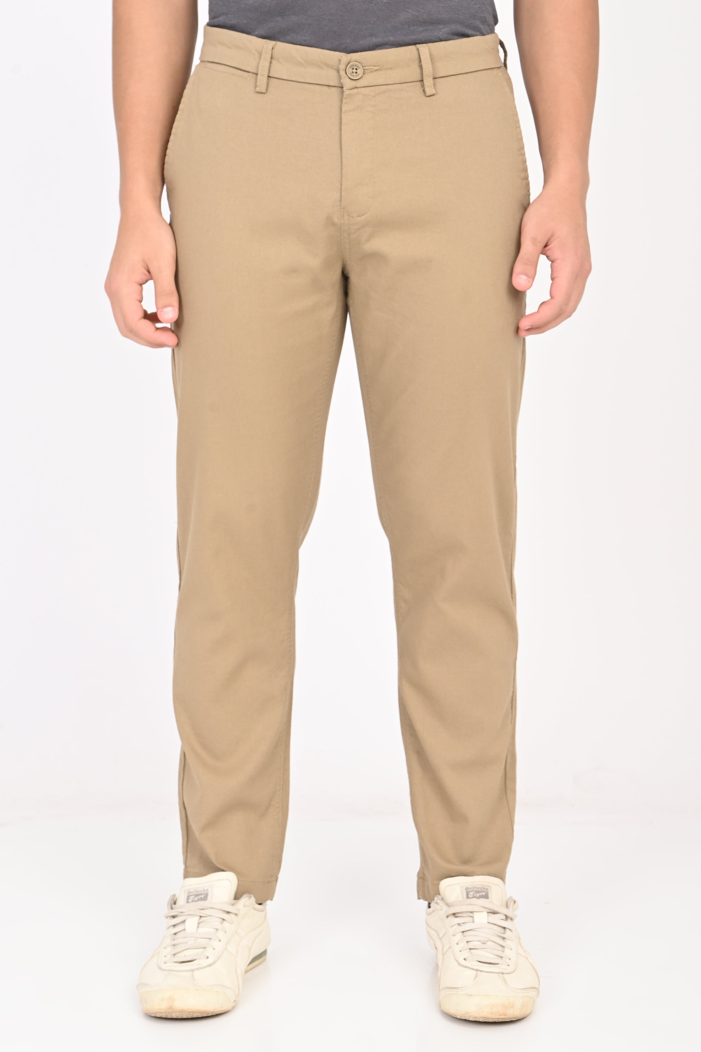 Men Structured Cotton Trouser
