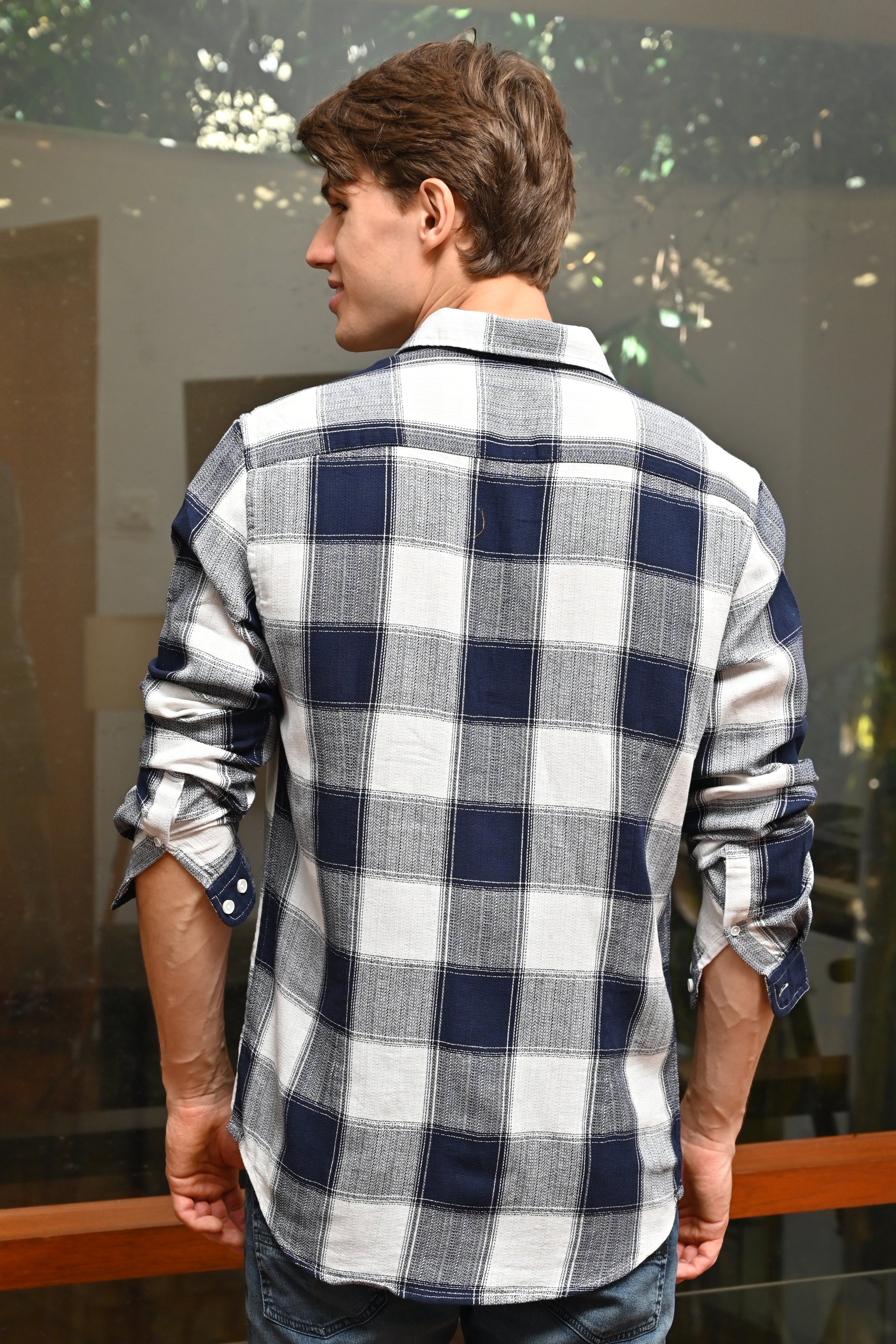 Men Block Check Shirt
