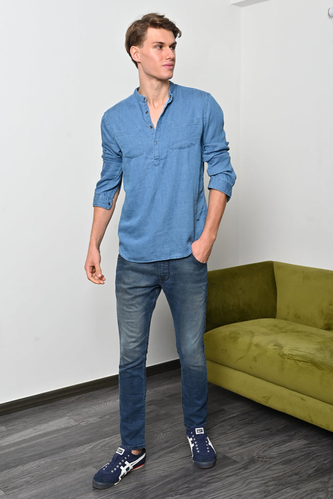 Men Jogger Denim Kurta
