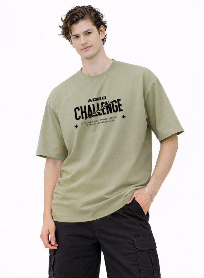 Men Oversize Fit Back Printed T-Shirt