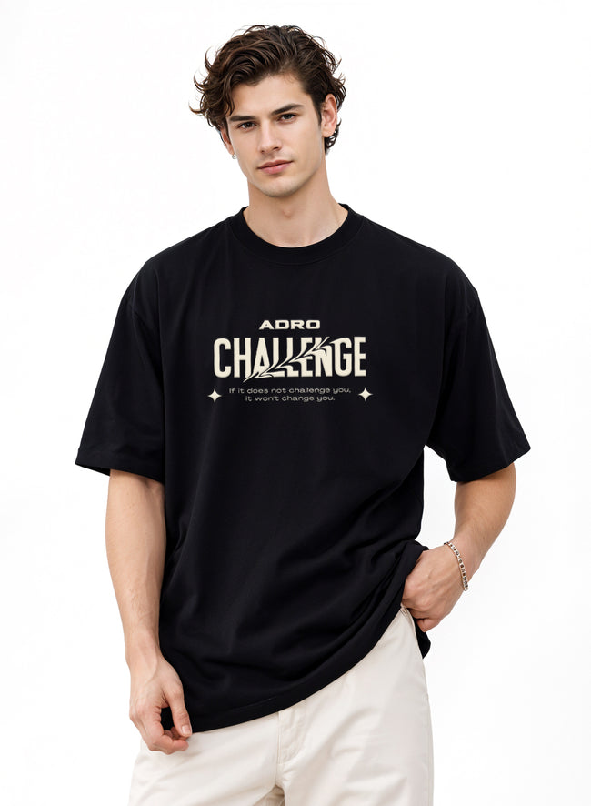 Men Oversize Fit Back Printed T-Shirt