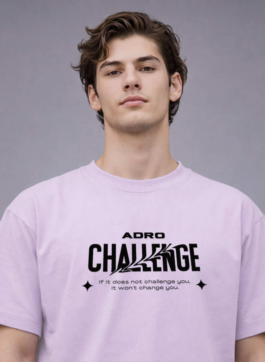 Men Oversize Fit Back Printed T-Shirt