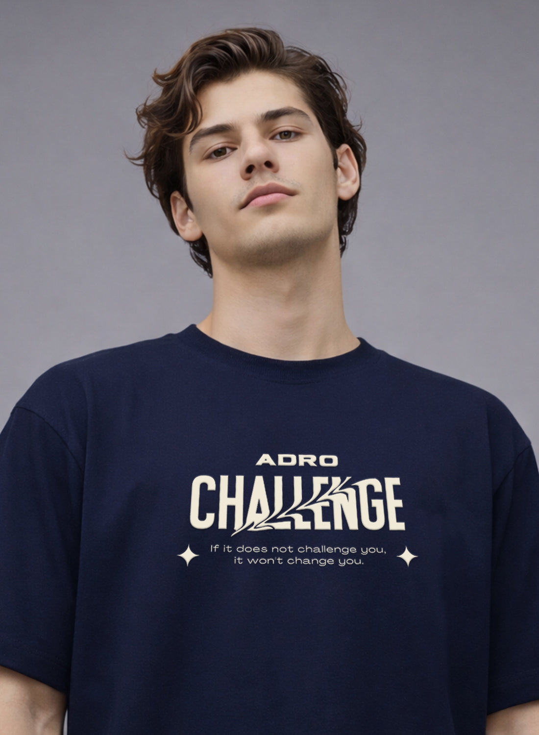 Men Oversize Fit Back Printed T-Shirt