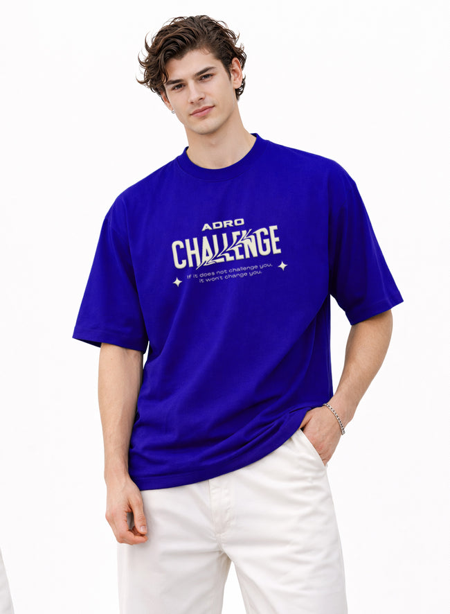 Men Oversize Fit Back Printed T-Shirt