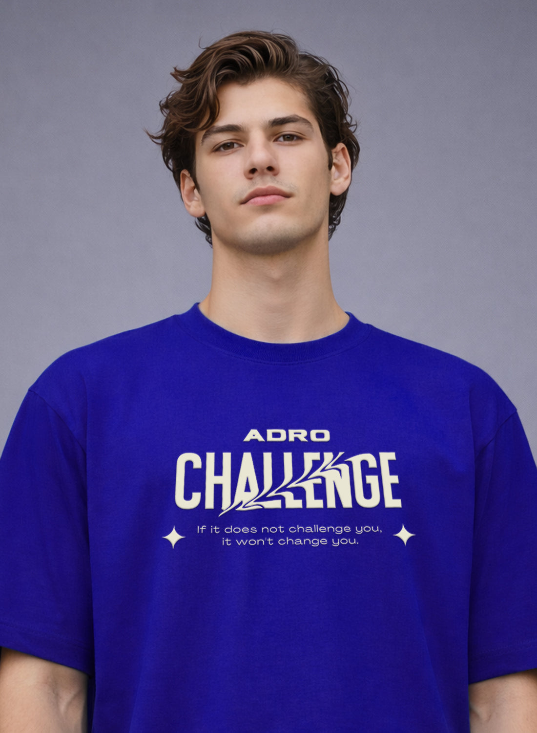 Men Oversize Fit Back Printed T-Shirt