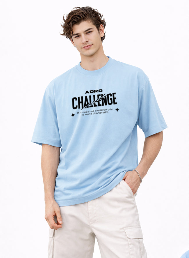 Men Oversize Fit Back Printed T-Shirt