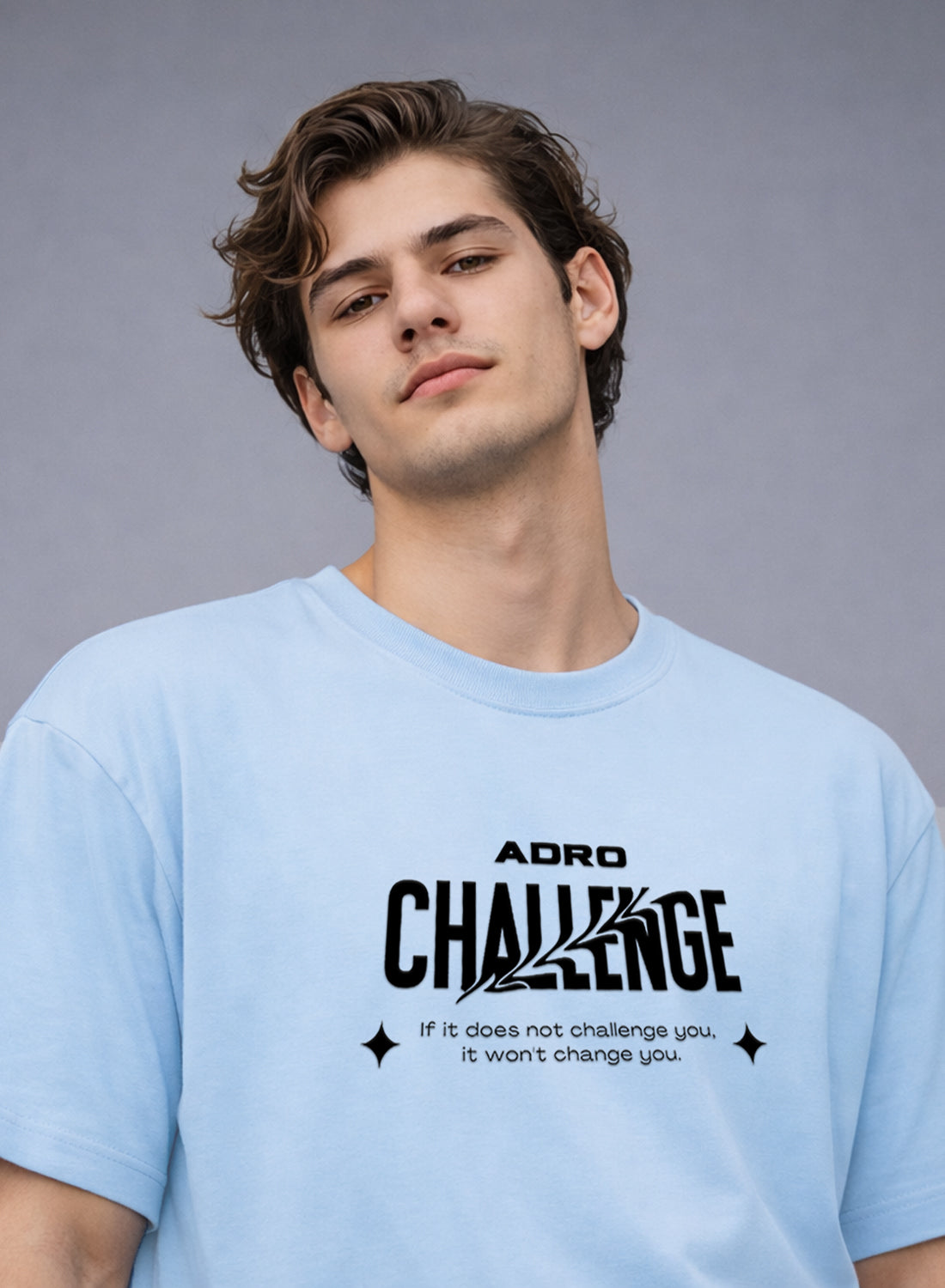 Men Oversize Fit Back Printed T-Shirt