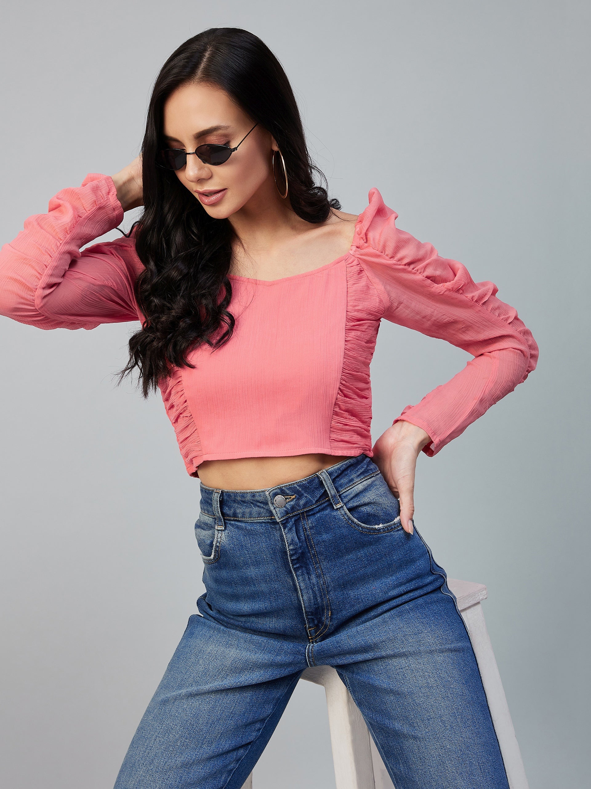 Women Neck Solid Regular Top