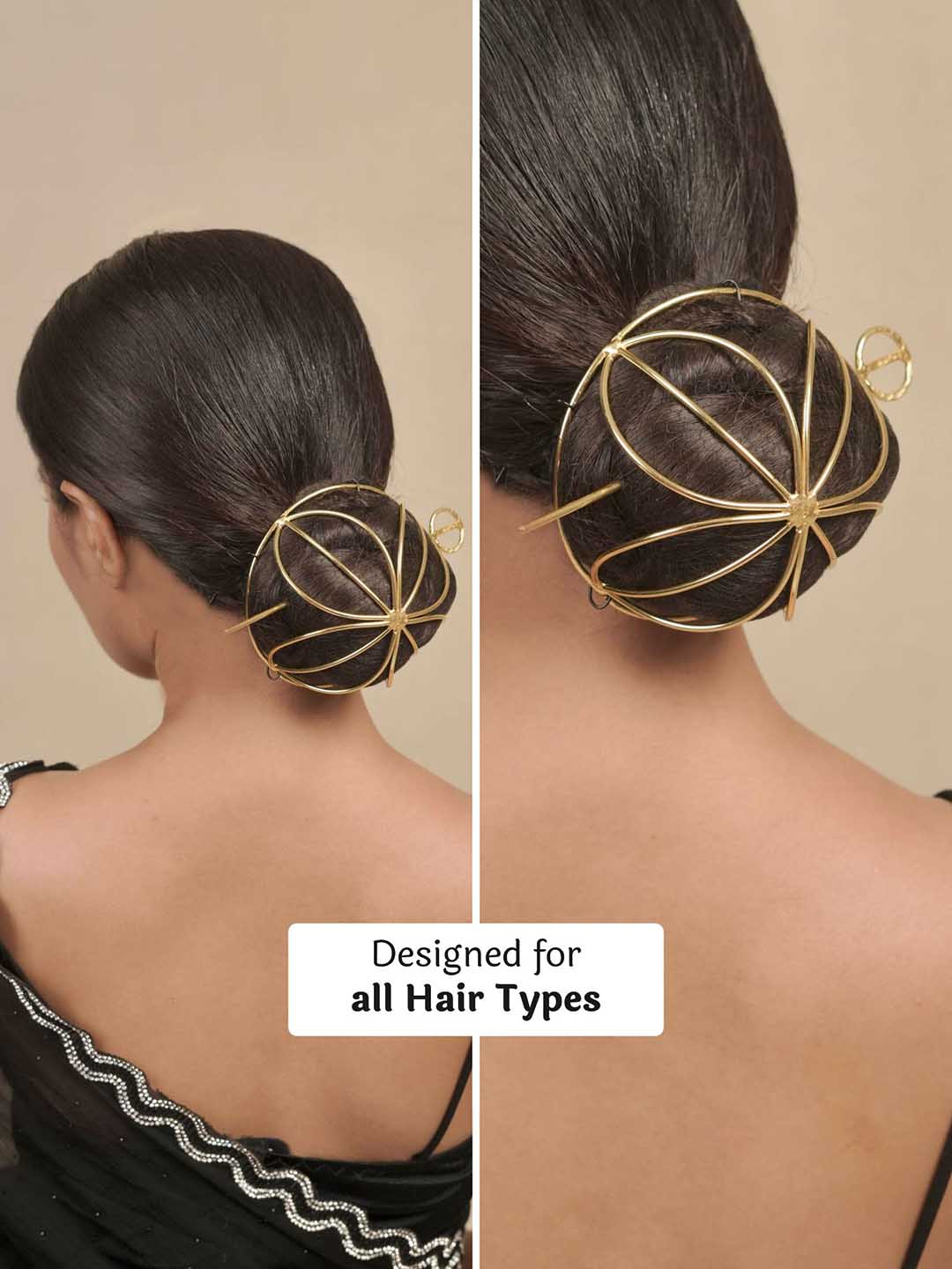 Women Gold Tara Bun Holder