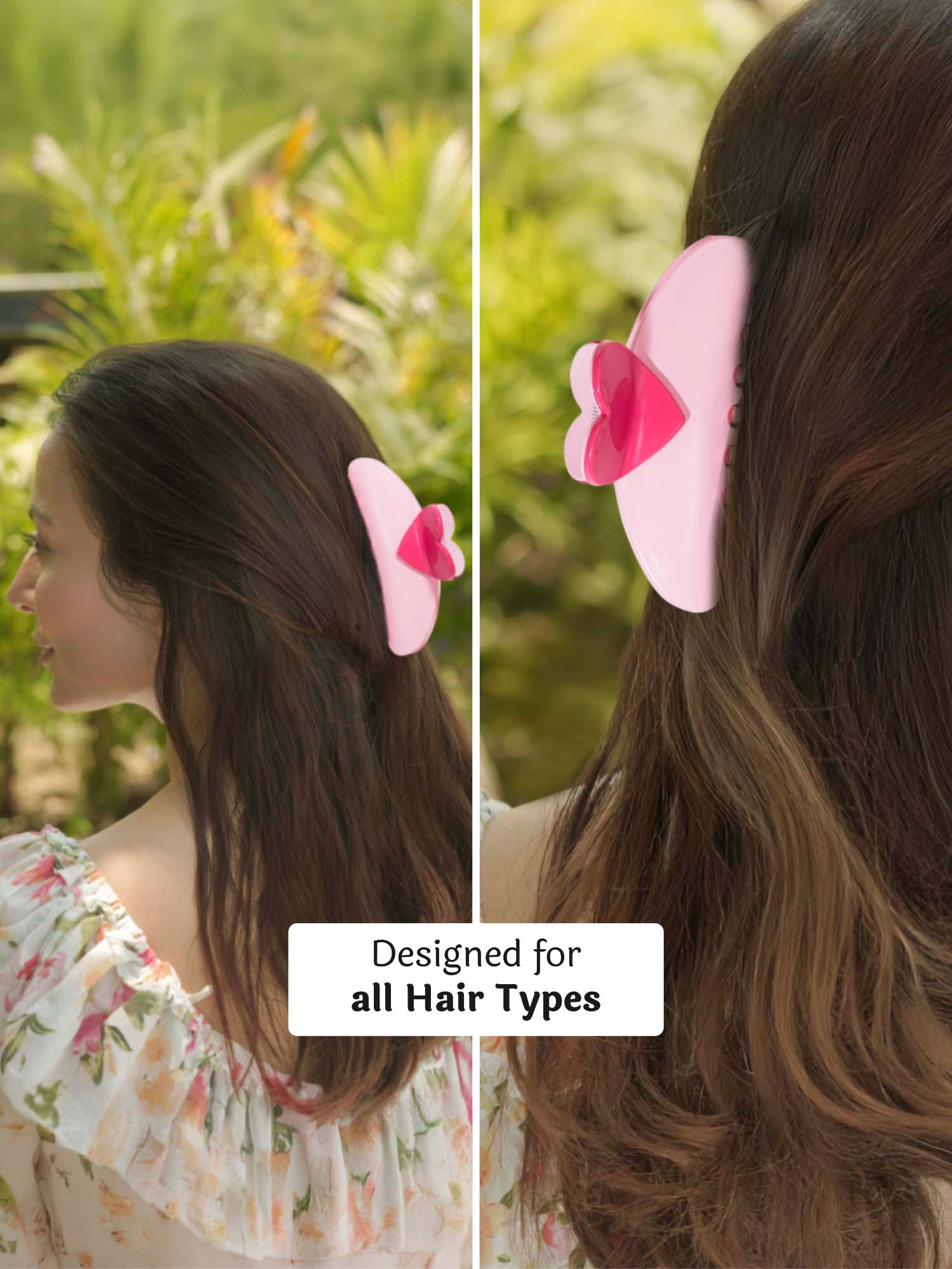 Pink Love Lock Claw Clip