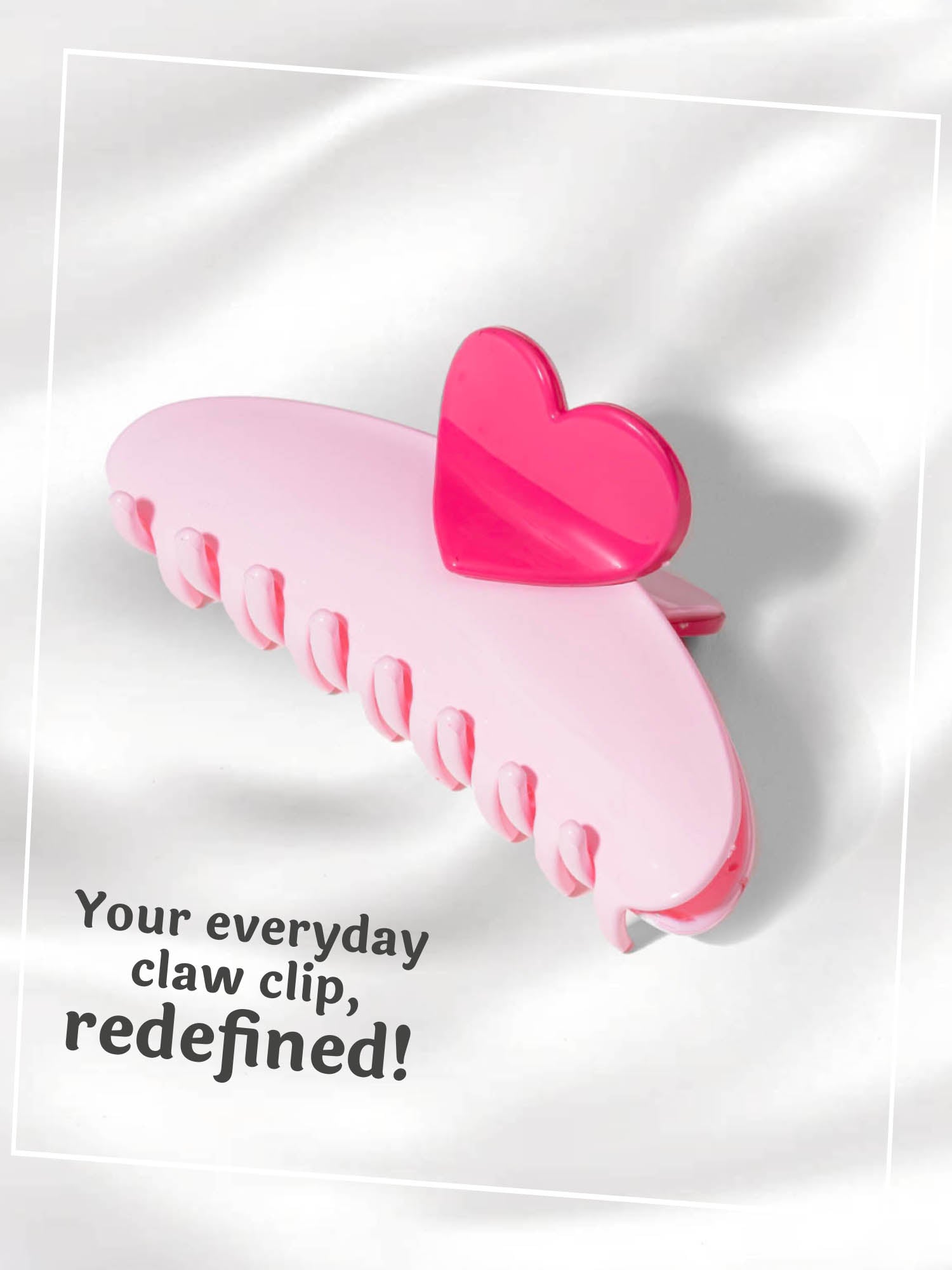 Pink Love Lock Claw Clip