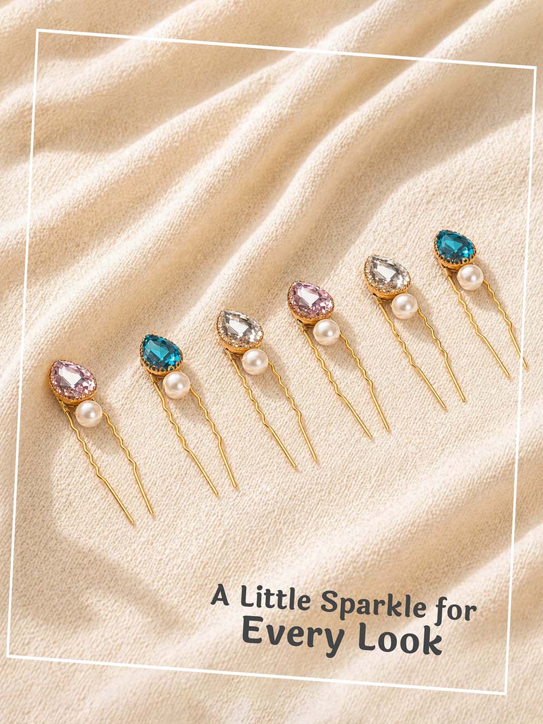 Multi Crystal Pins - Set of 6
