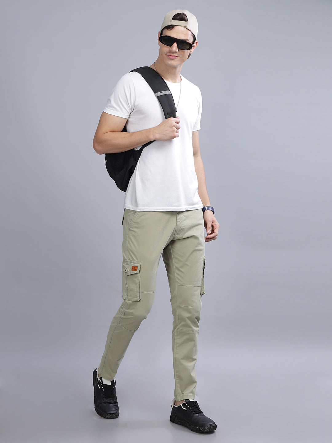 Men Staple Green Cargo Pant