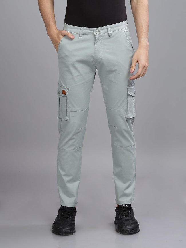 Men Twill Blue Cargo Pant