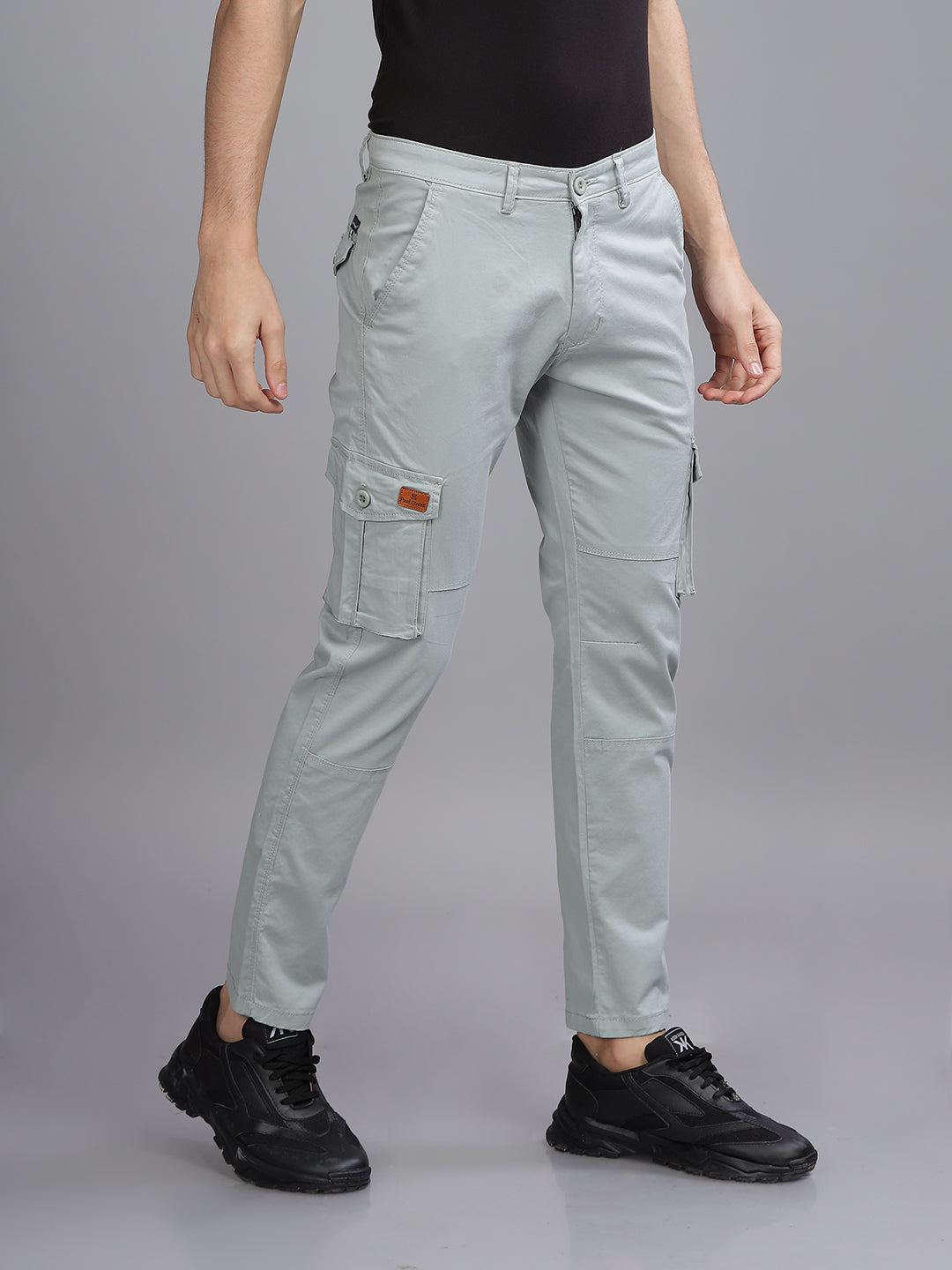Men Twill Blue Cargo Pant