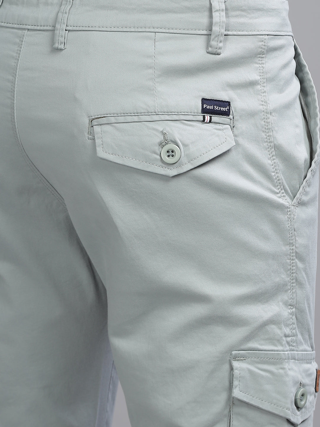 Men Twill Blue Cargo Pant