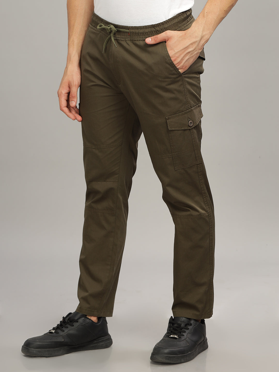 Men Suave Olive Cargo Pant