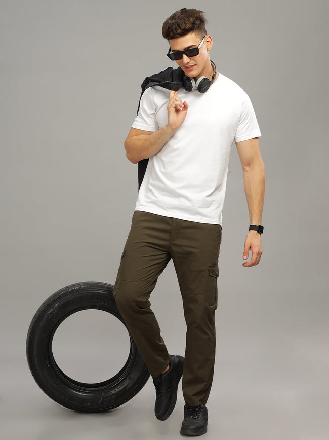 Men Suave Olive Cargo Pant