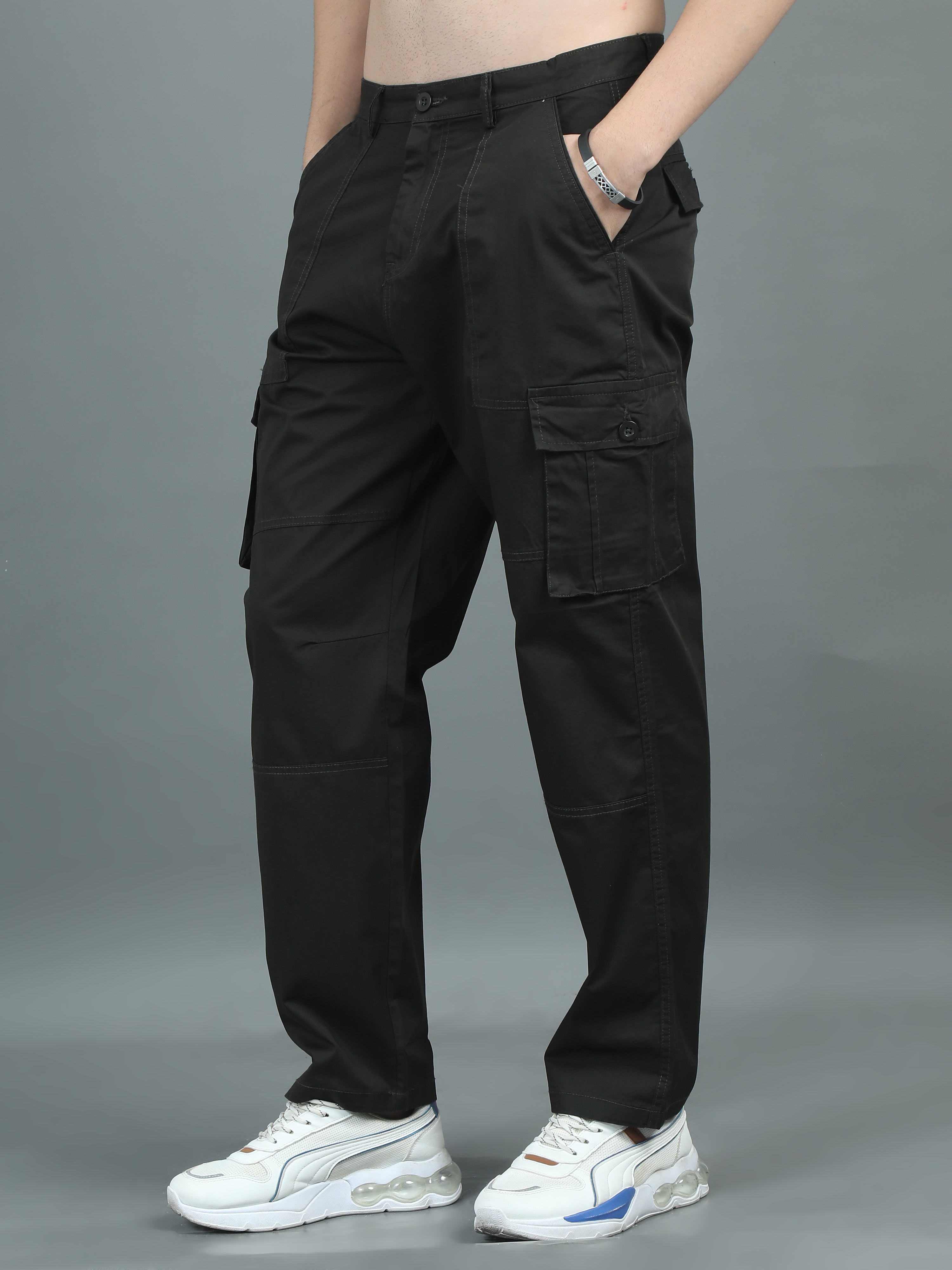Men Drift Olive Relaxed Cargo Pant
