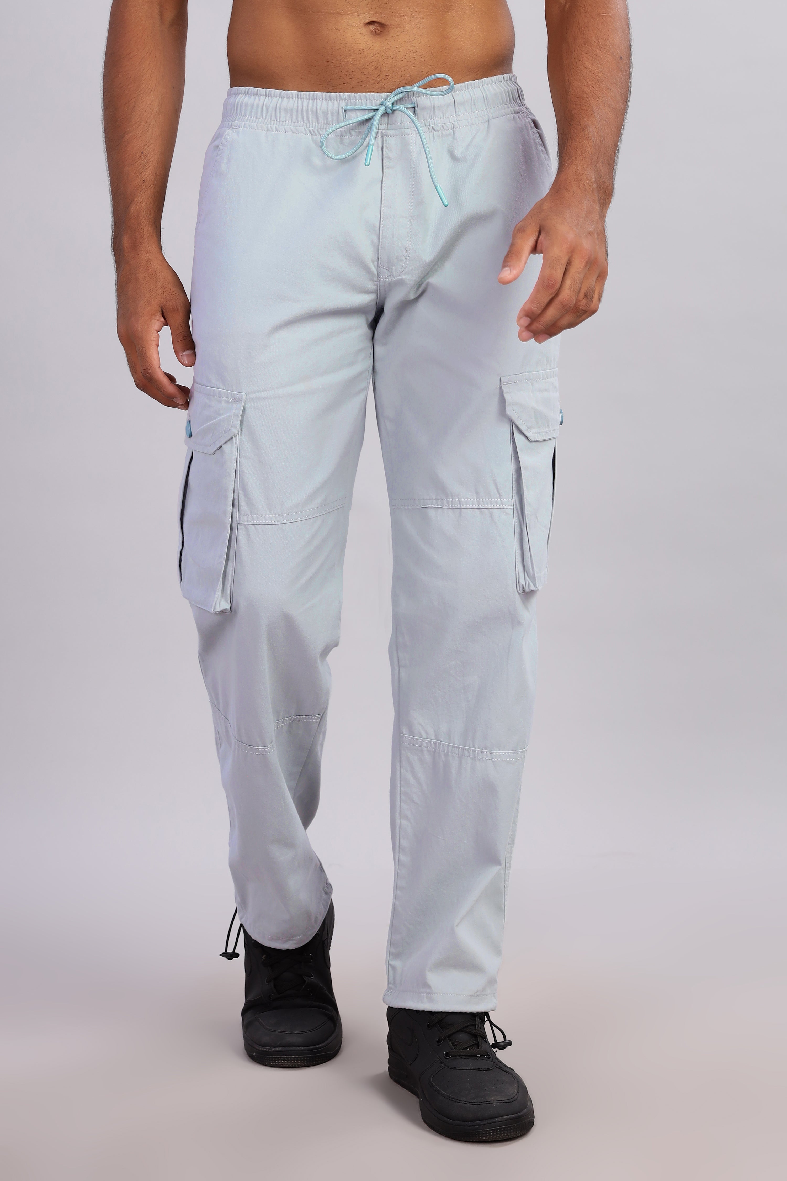 Men Sway Blue Parachute Cargo Pant