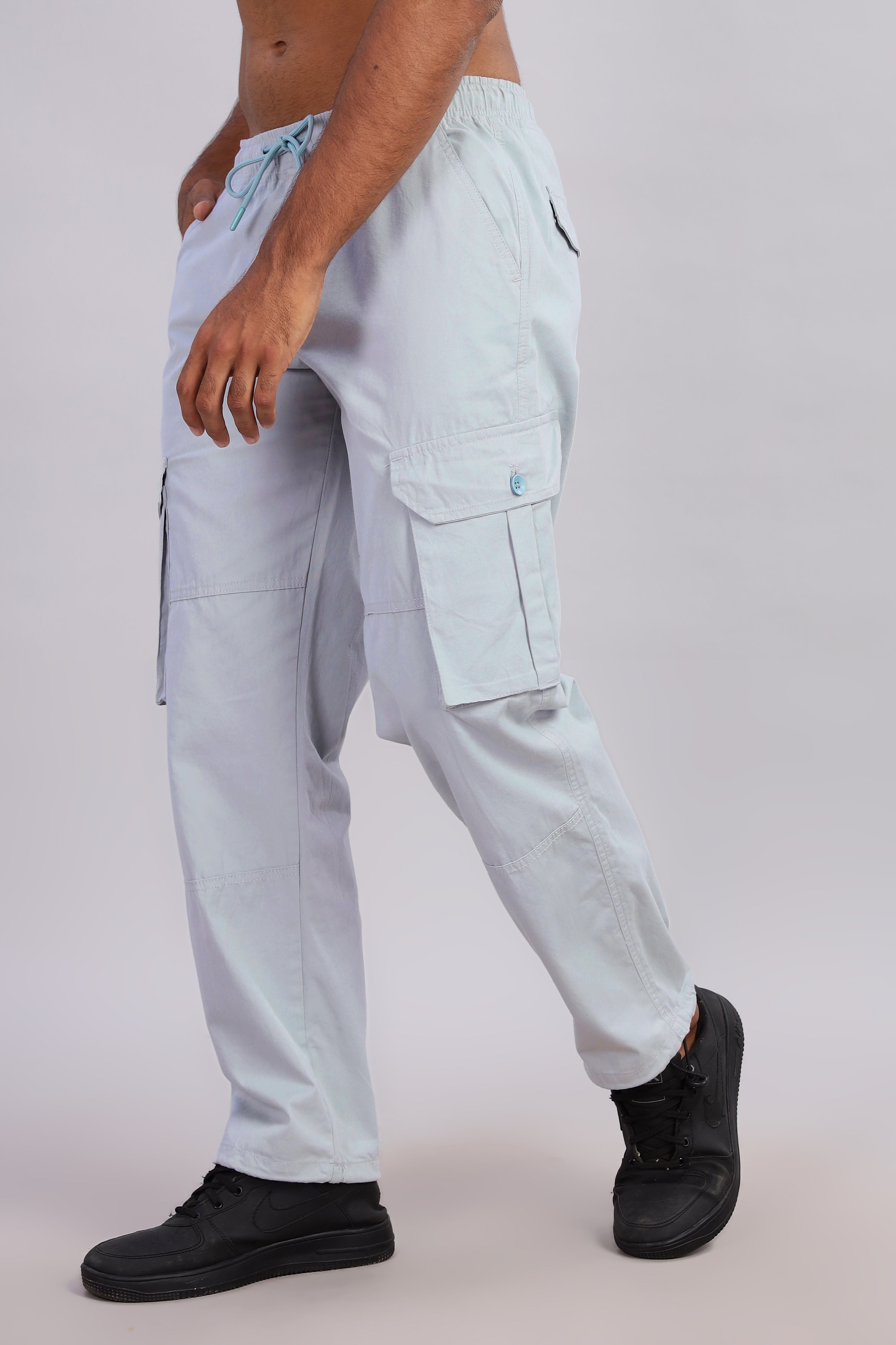 Men Sway Blue Parachute Cargo Pant
