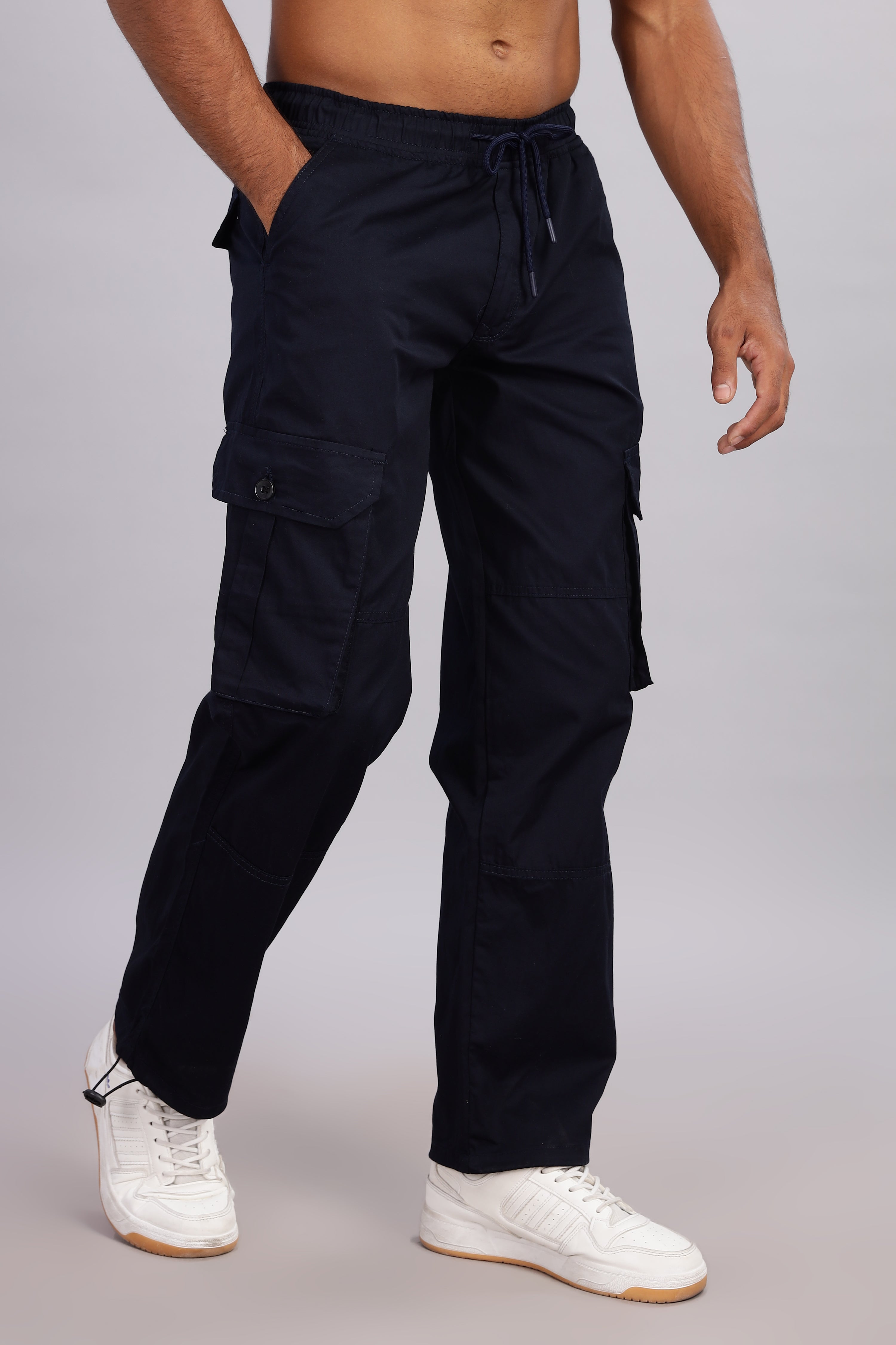 Men Sway Navy Parachute Cargo Pant