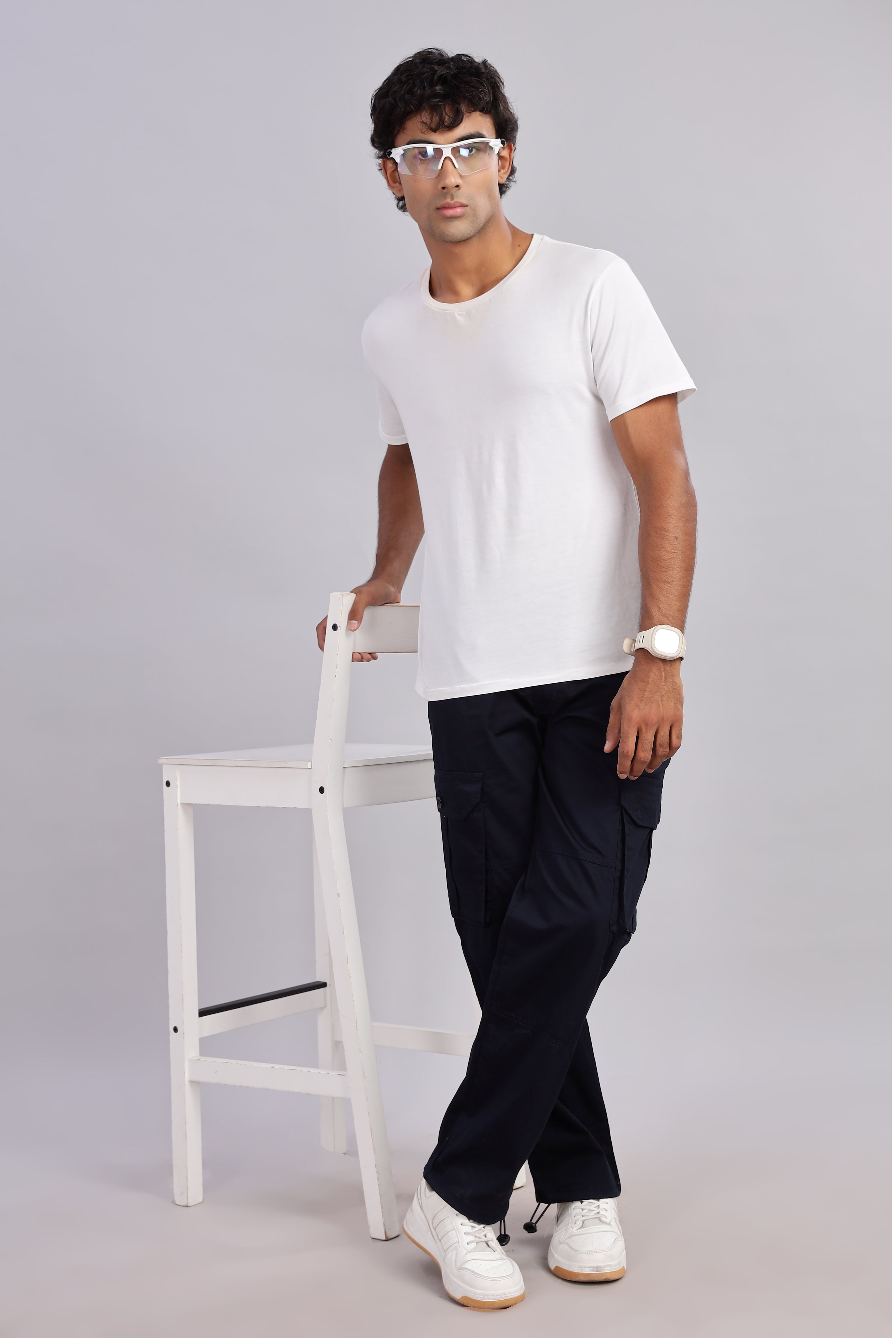 Men Sway Navy Parachute Cargo Pant