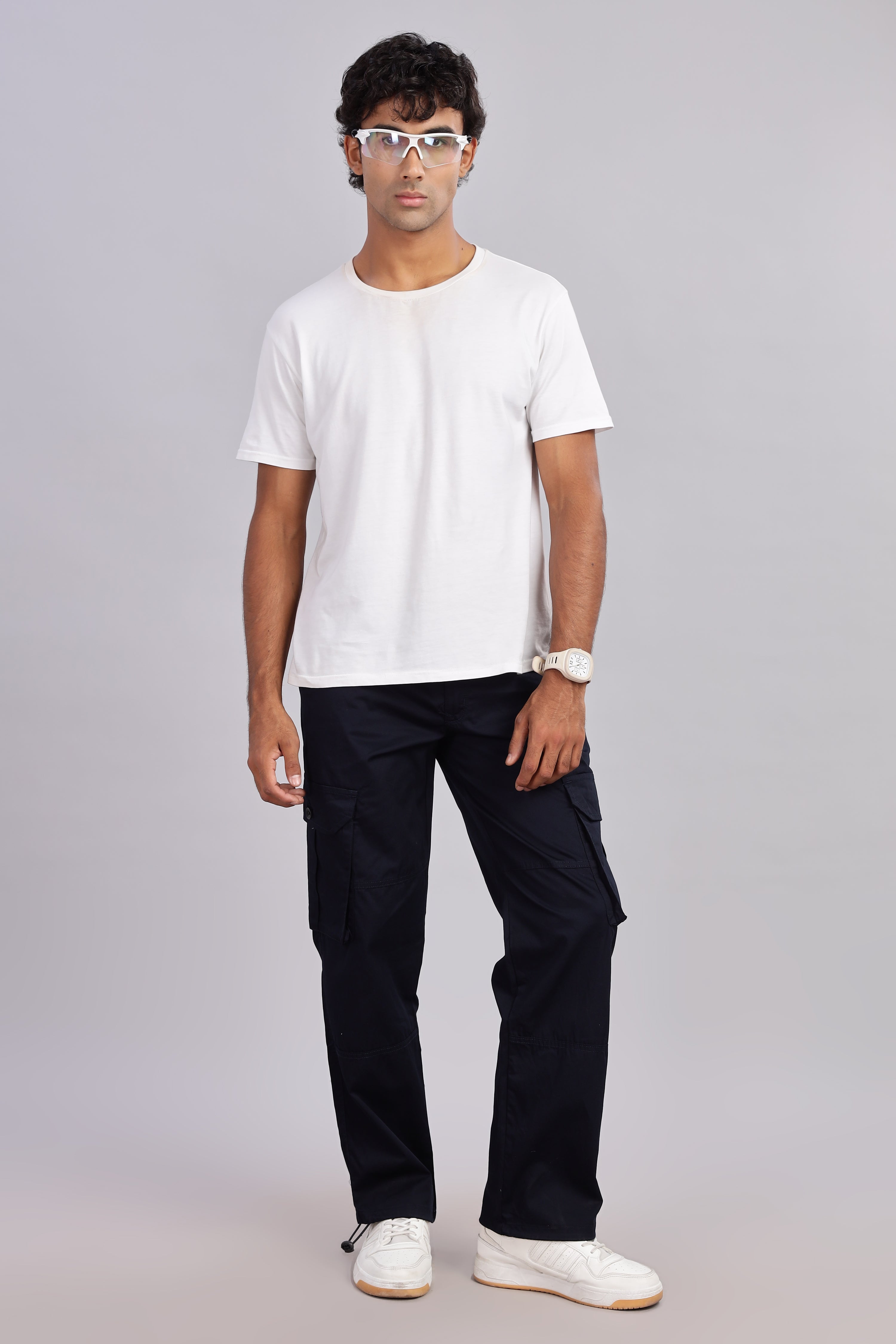 Men Sway Navy Parachute Cargo Pant