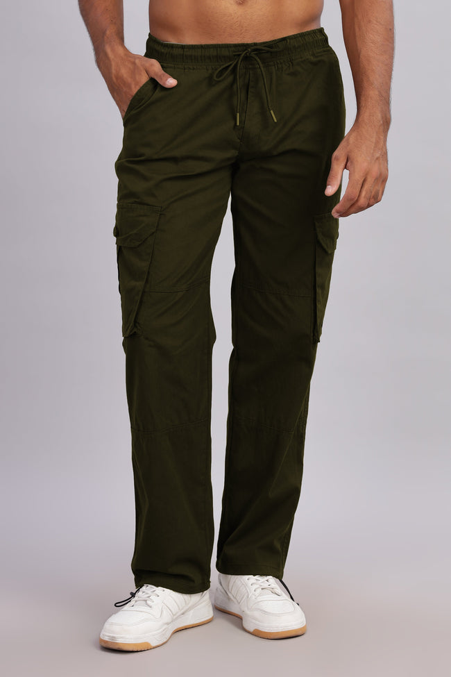 Men Sway Olive Parachute Cargo Pant