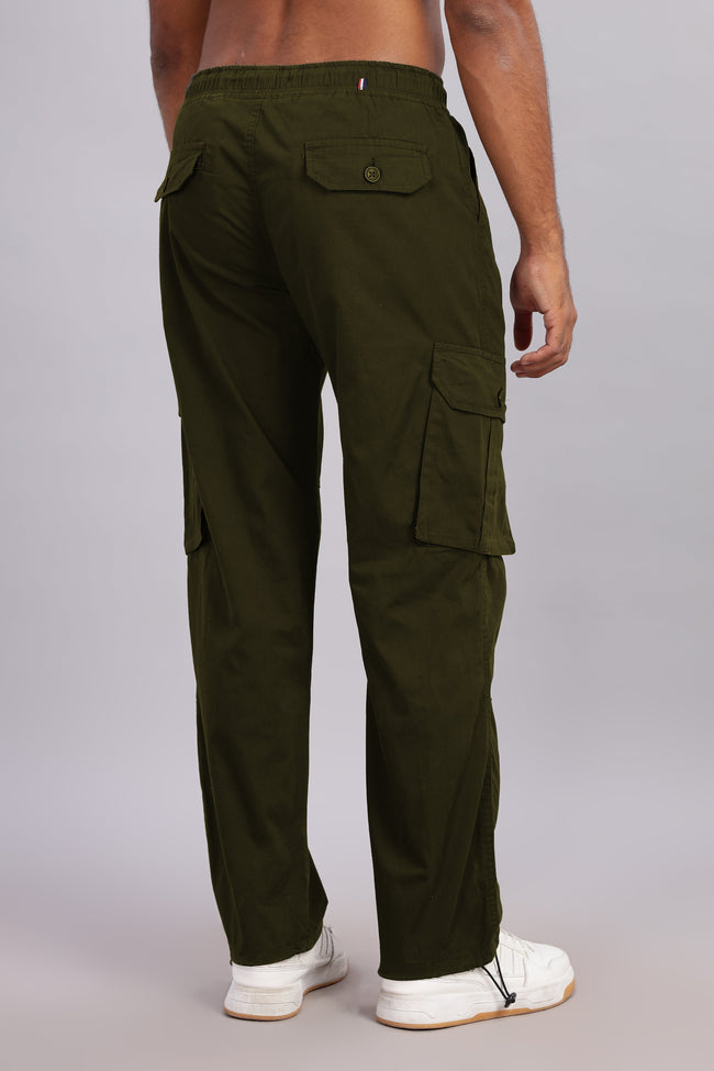 Men Sway Olive Parachute Cargo Pant
