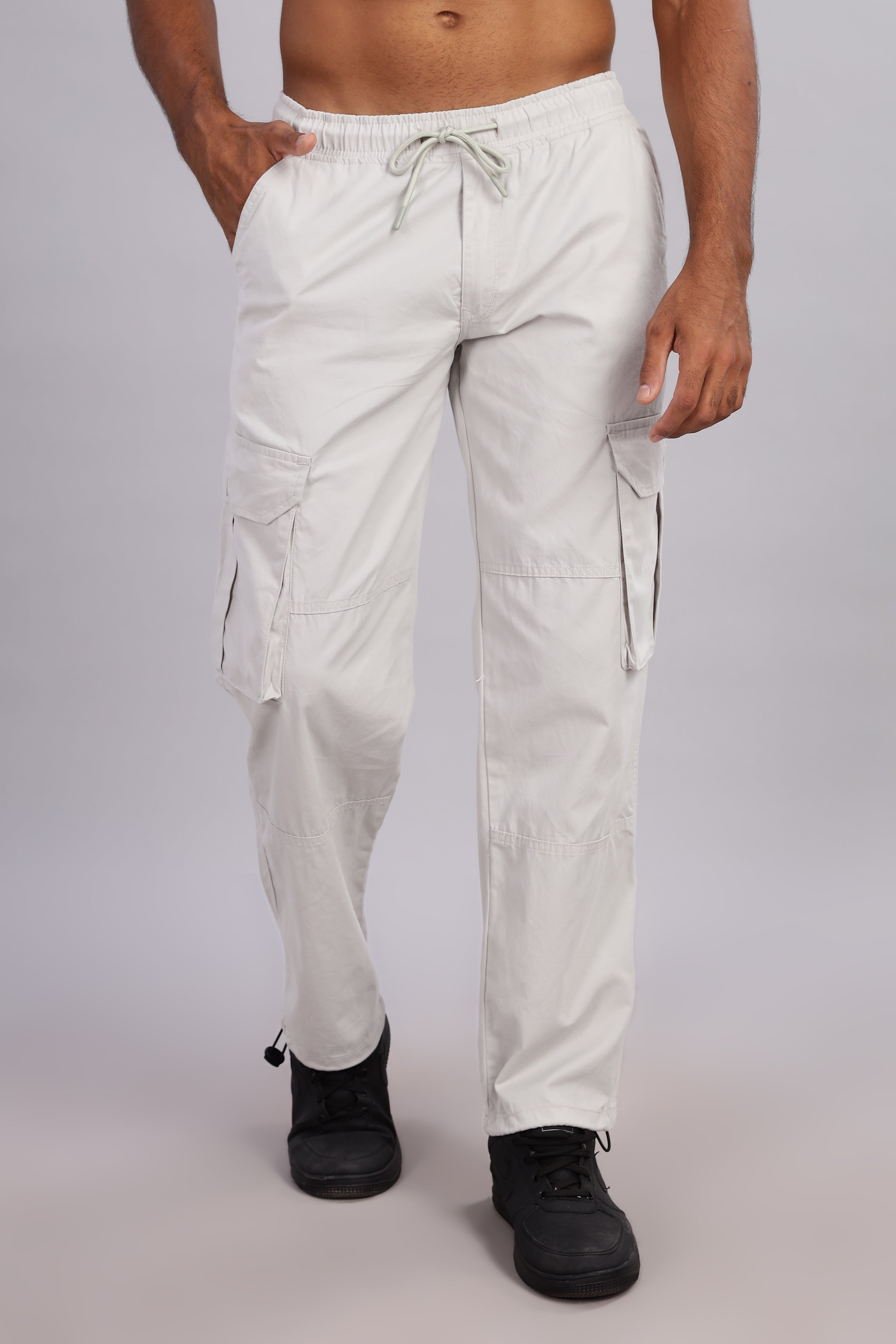 Men Sway Grey Parachute Cargo Pant