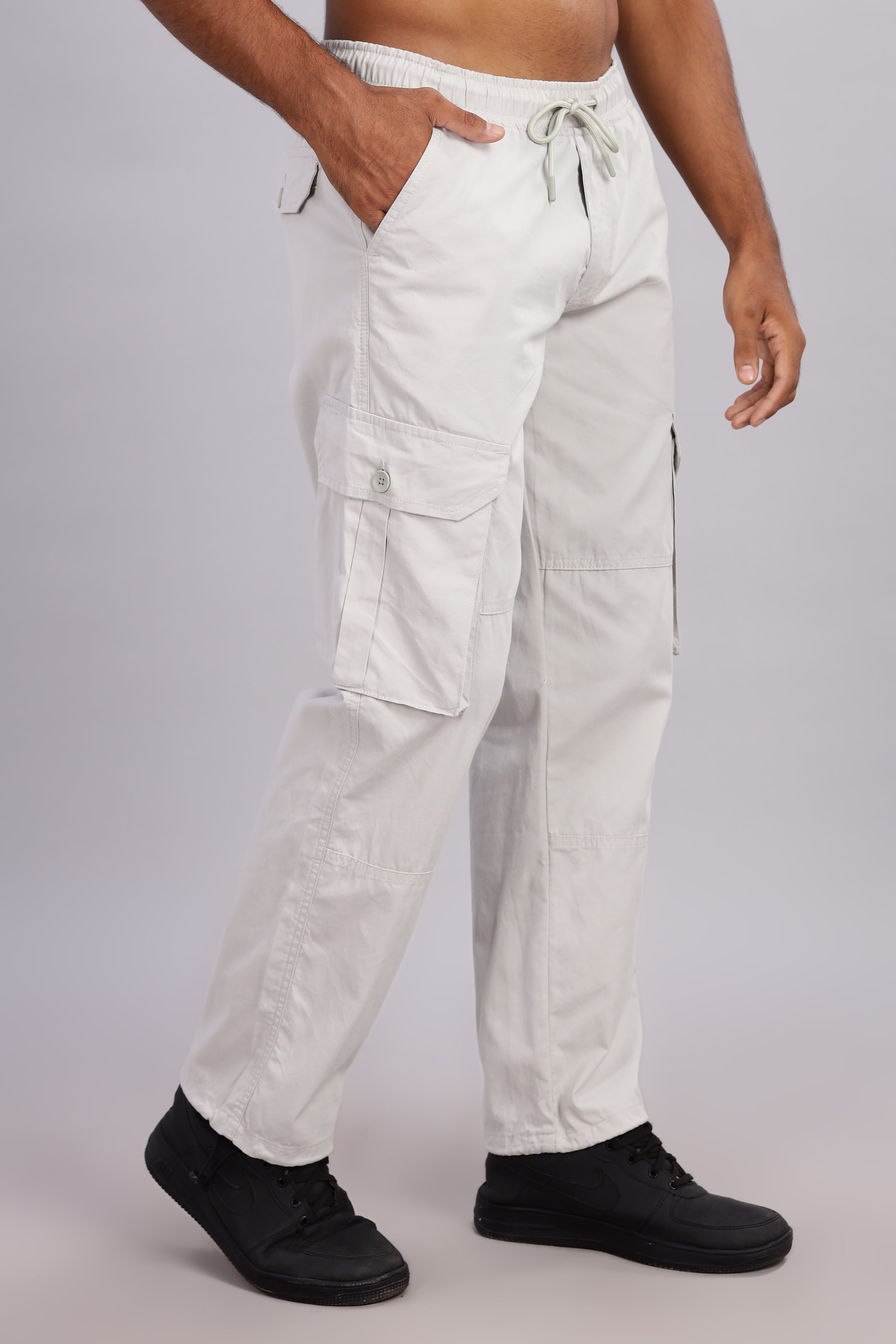 Men Sway Grey Parachute Cargo Pant
