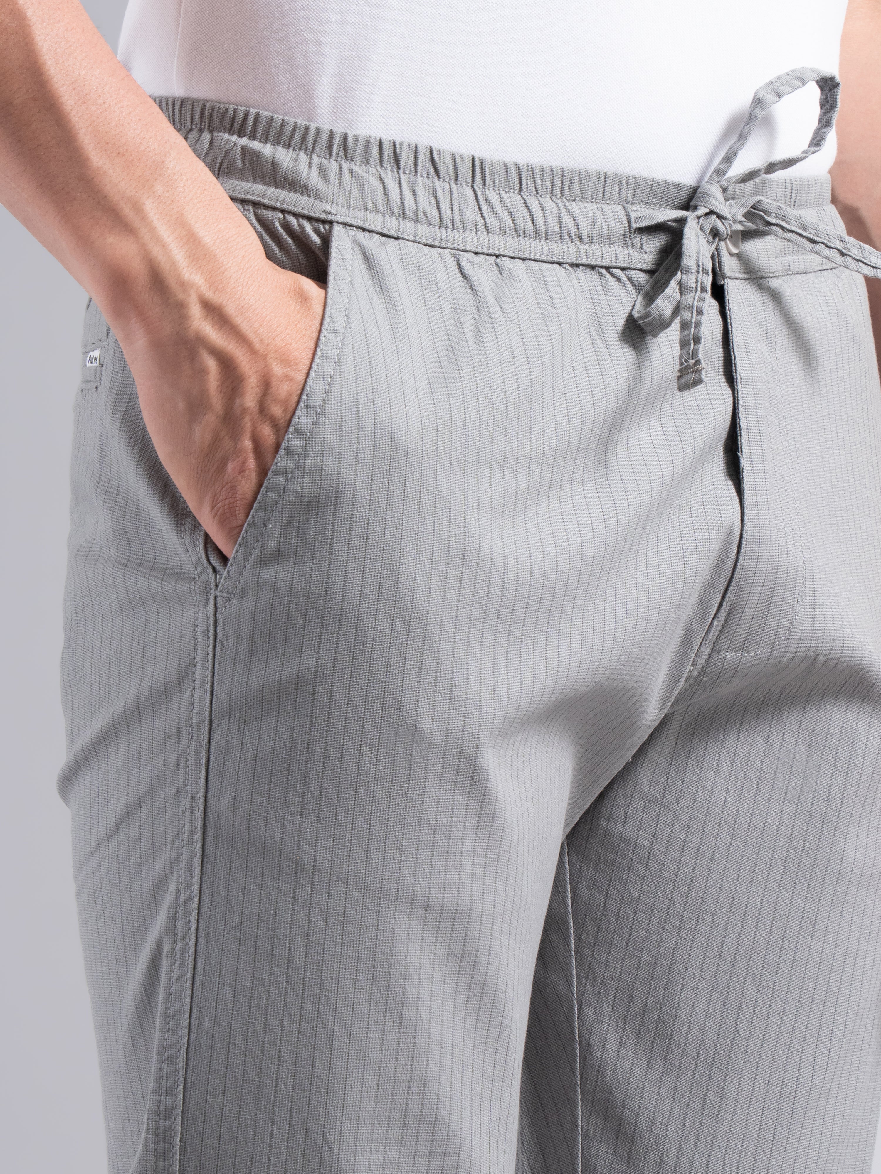 Men Linea Striped Linen Pant