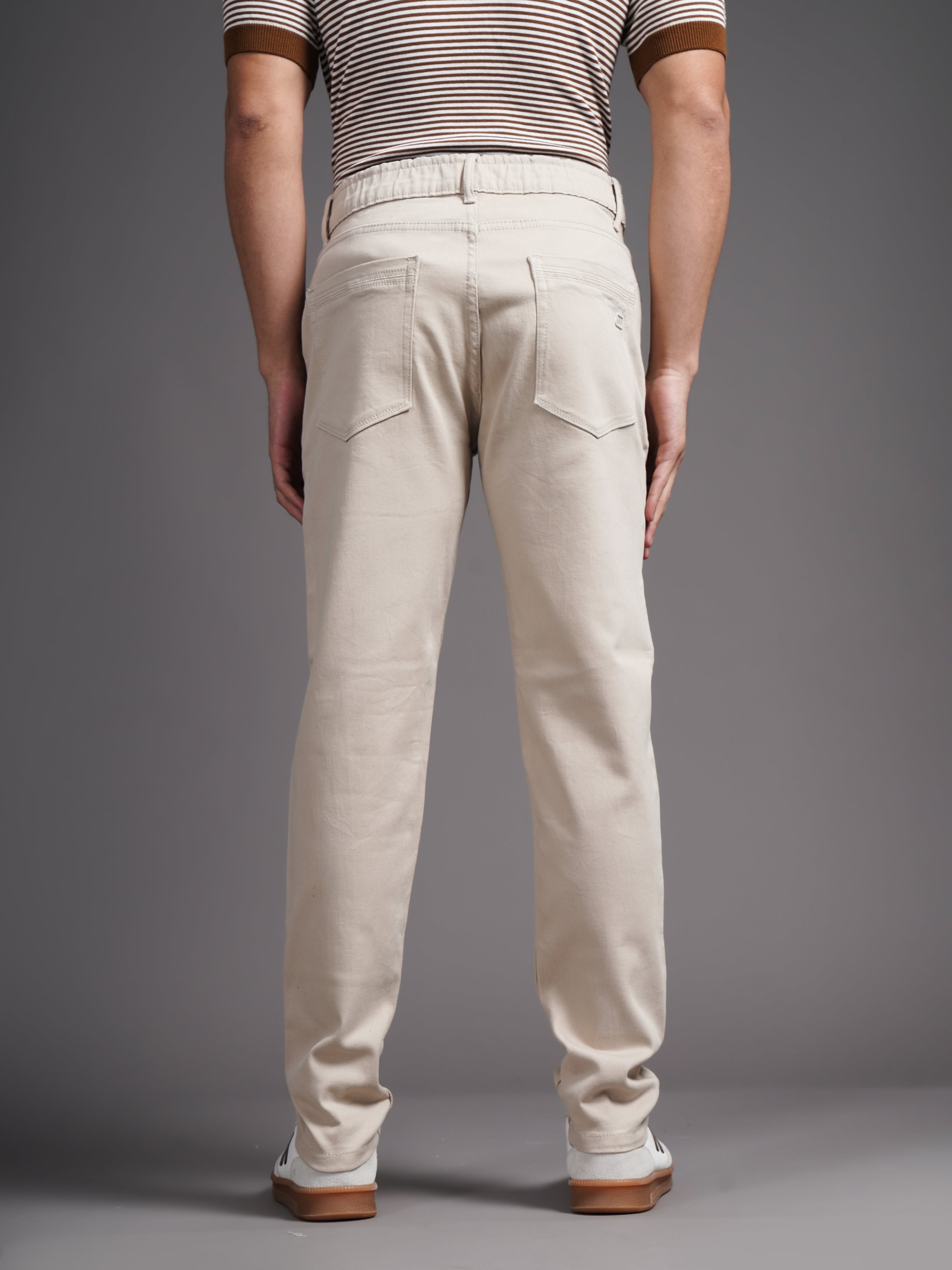 Men Mavik Beige Drill Pant