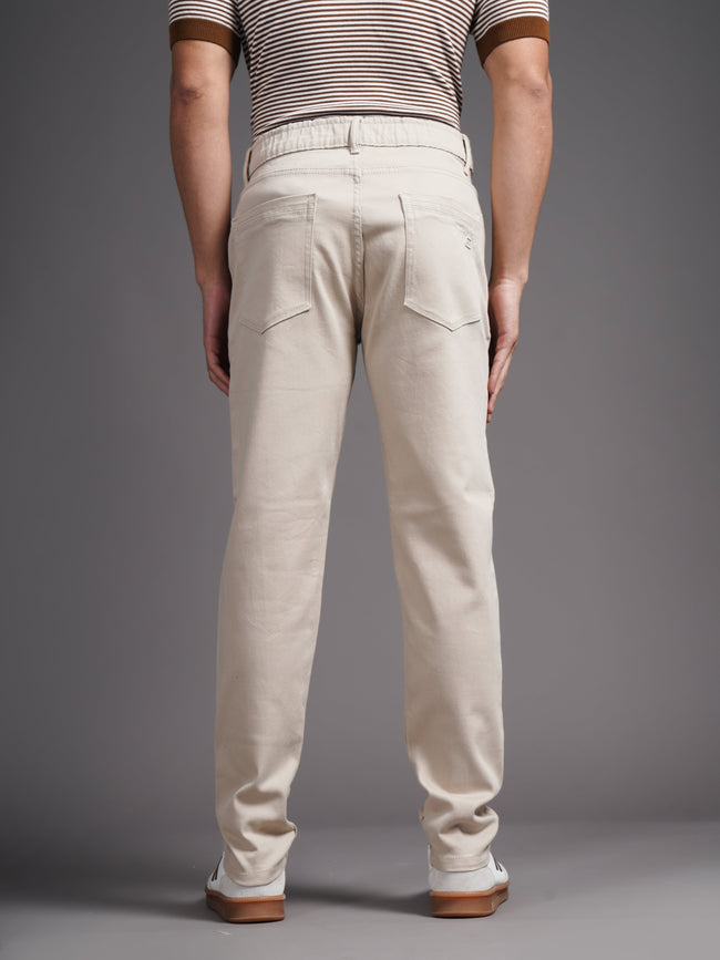 Men Mavik Beige Drill Pant