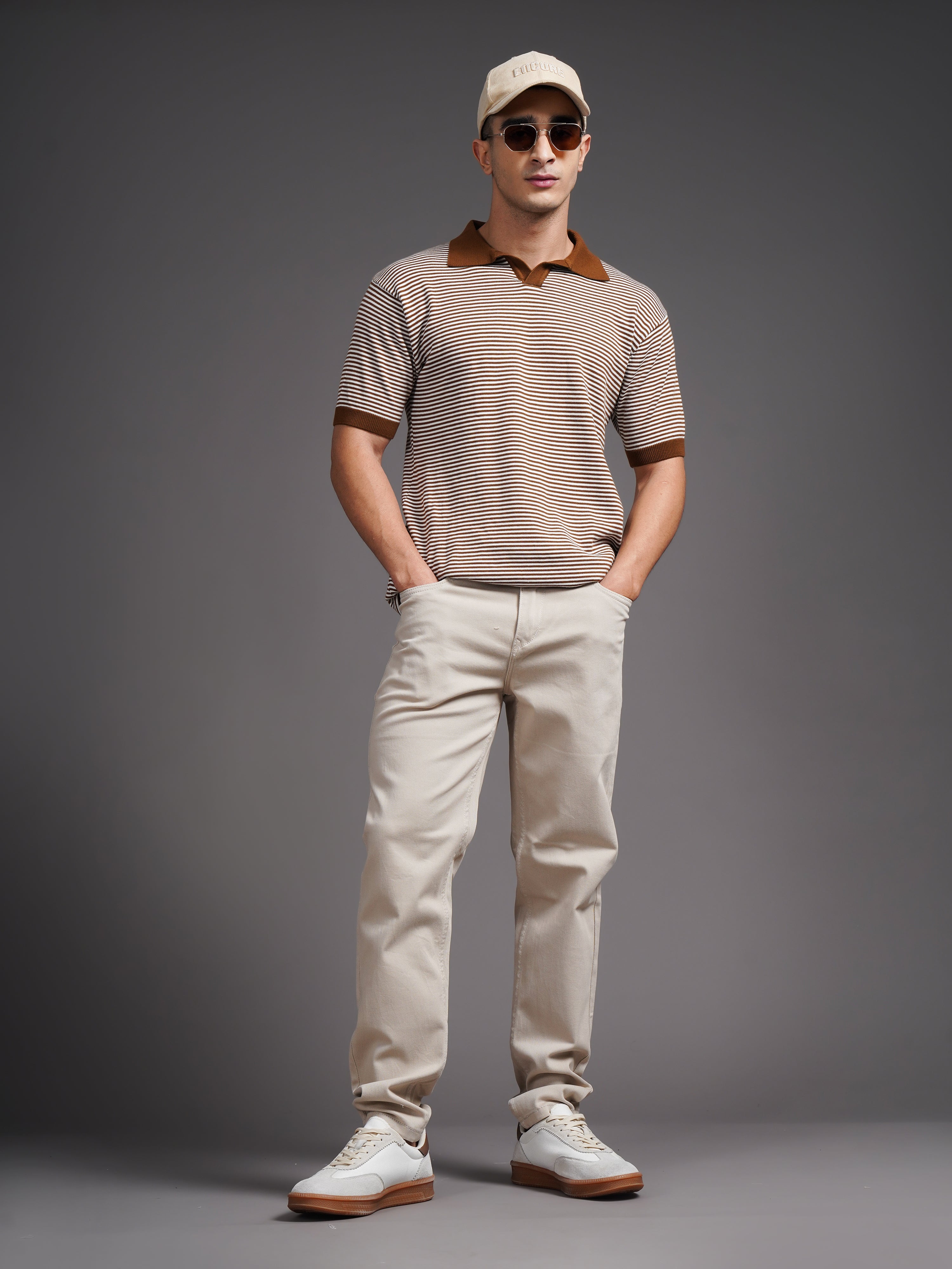 Men Mavik Beige Drill Pant