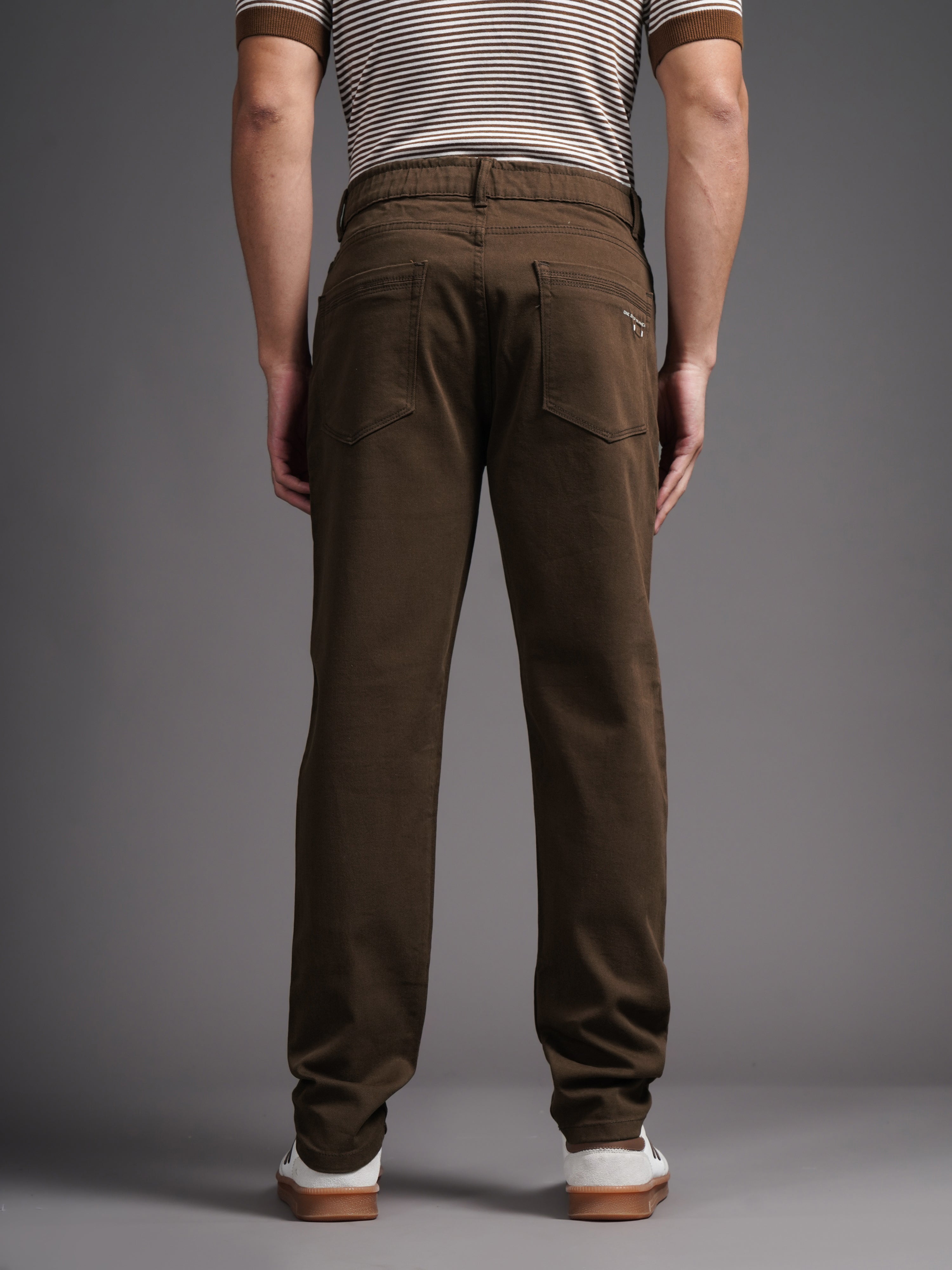 Men Mavik Brown Drill Pant