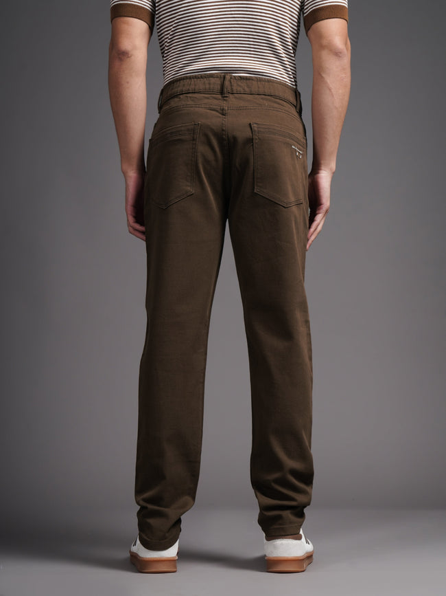 Men Mavik Brown Drill Pant