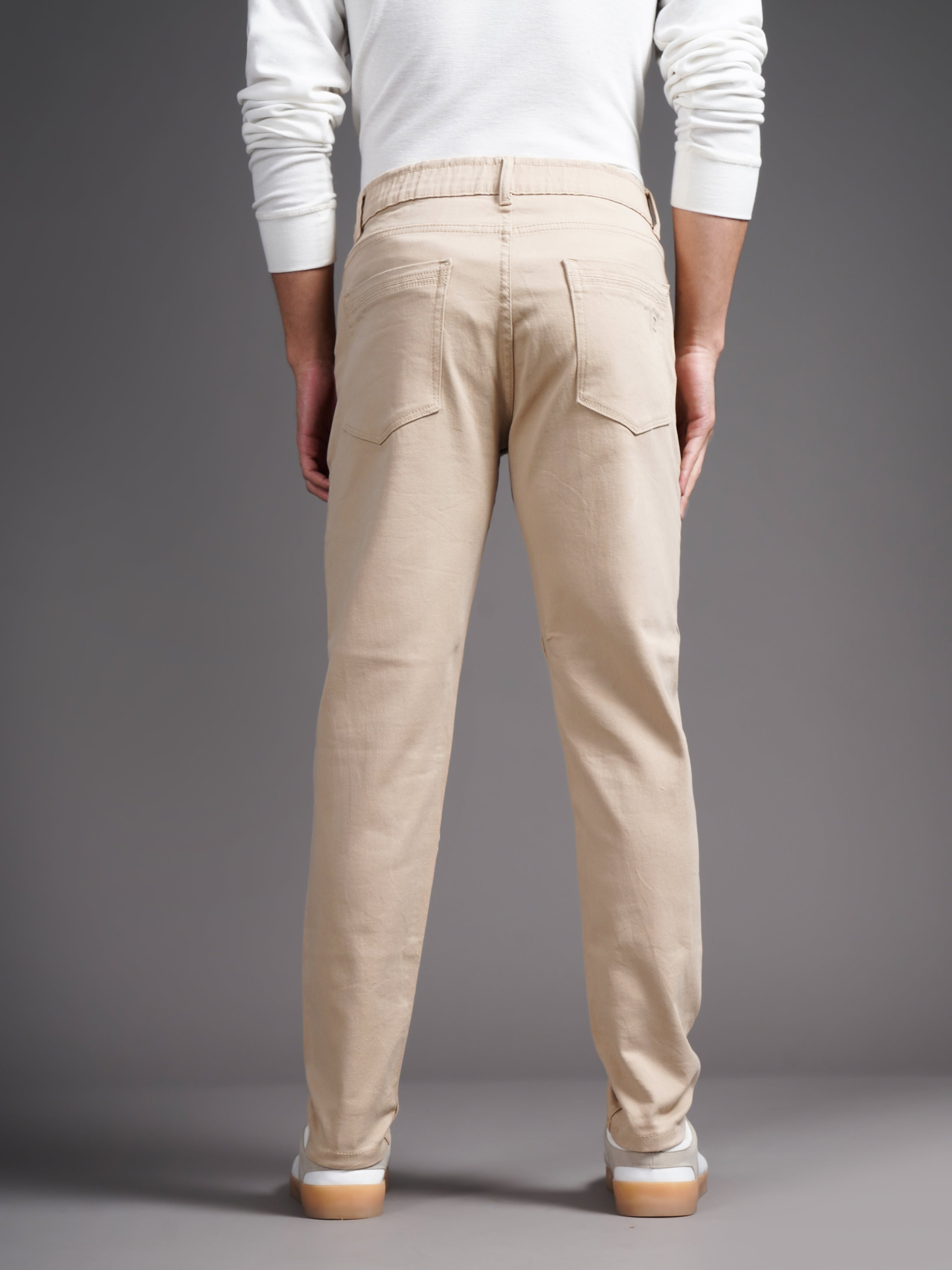 Men Mavik Cream Drill Pant