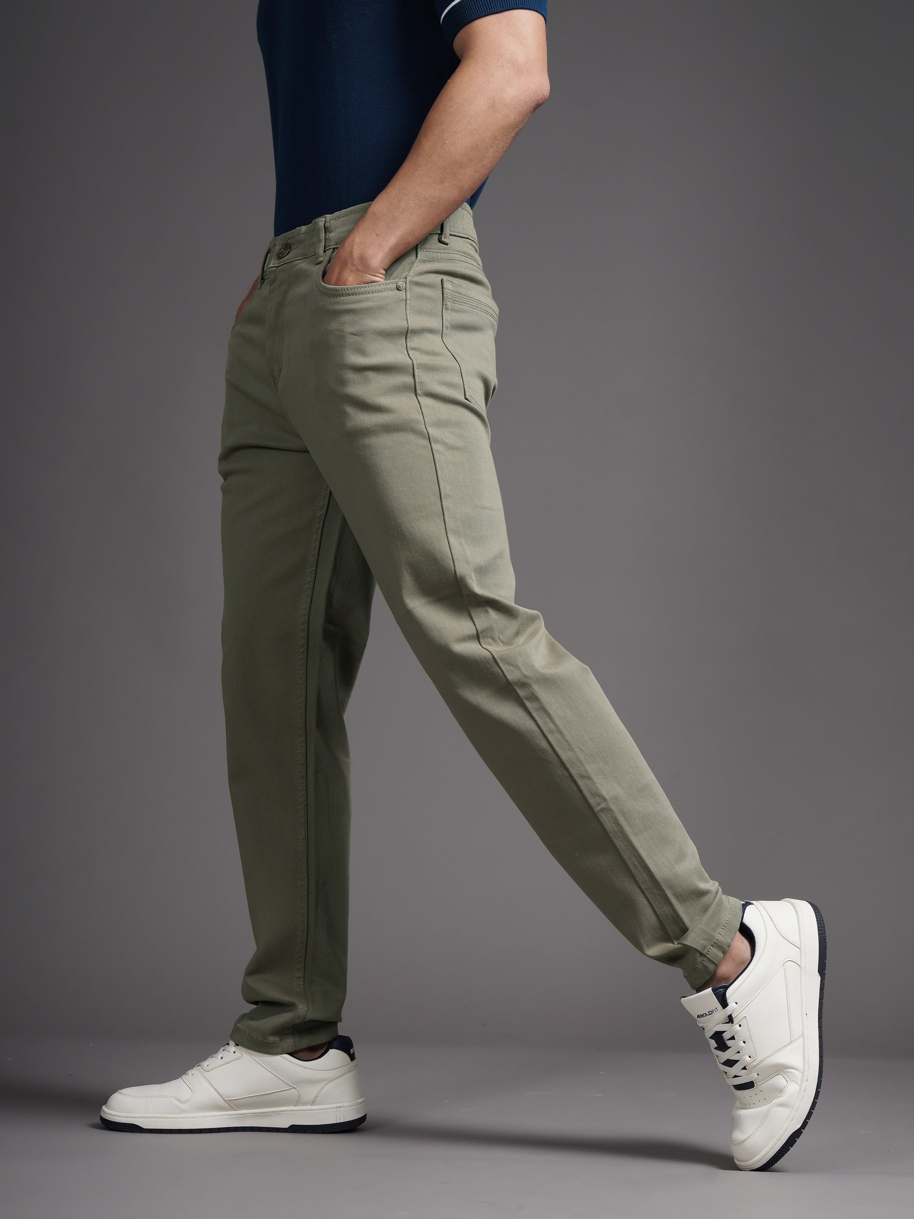 Men Mavik Green Drill Pant