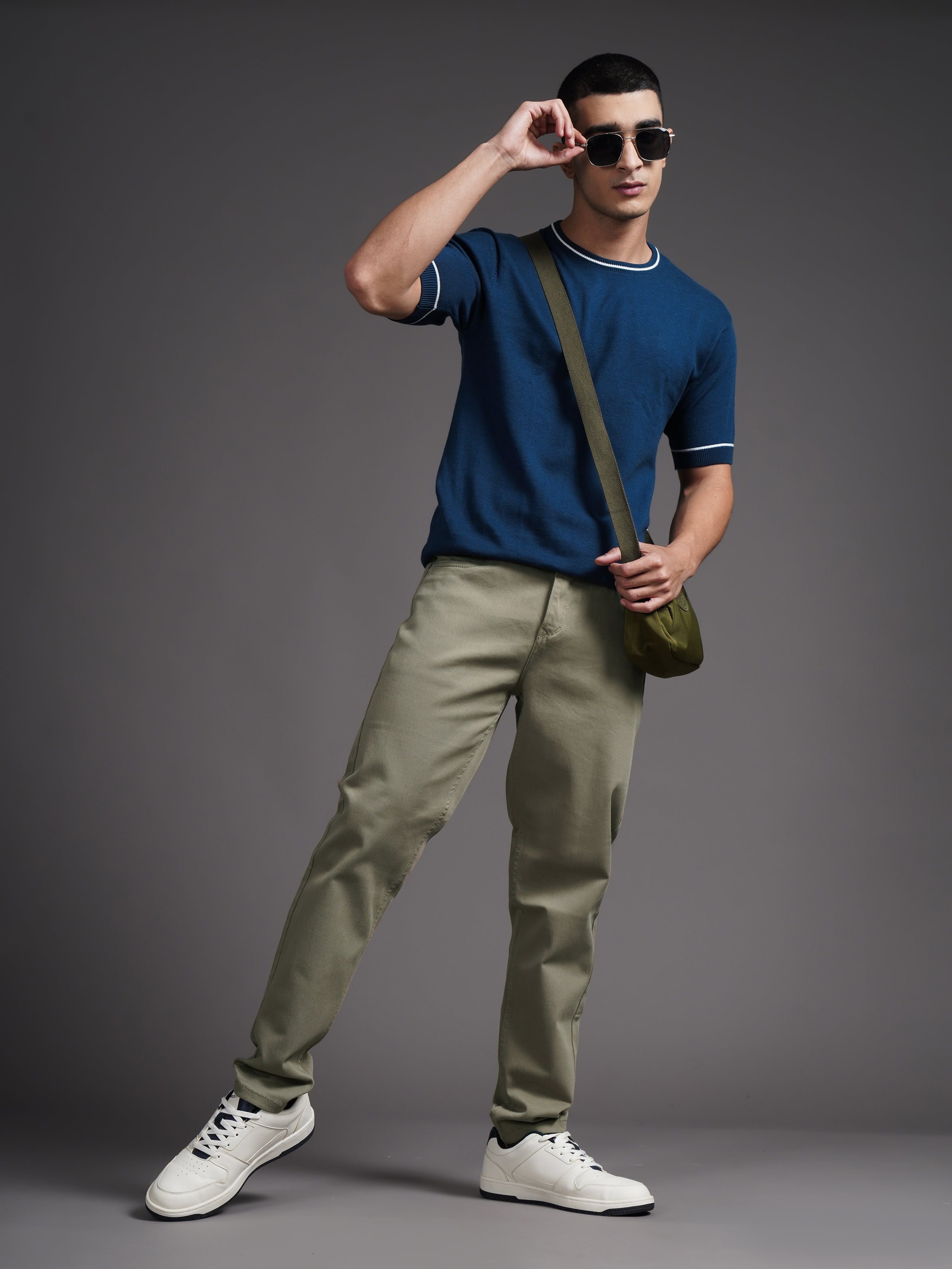 Men Mavik Green Drill Pant