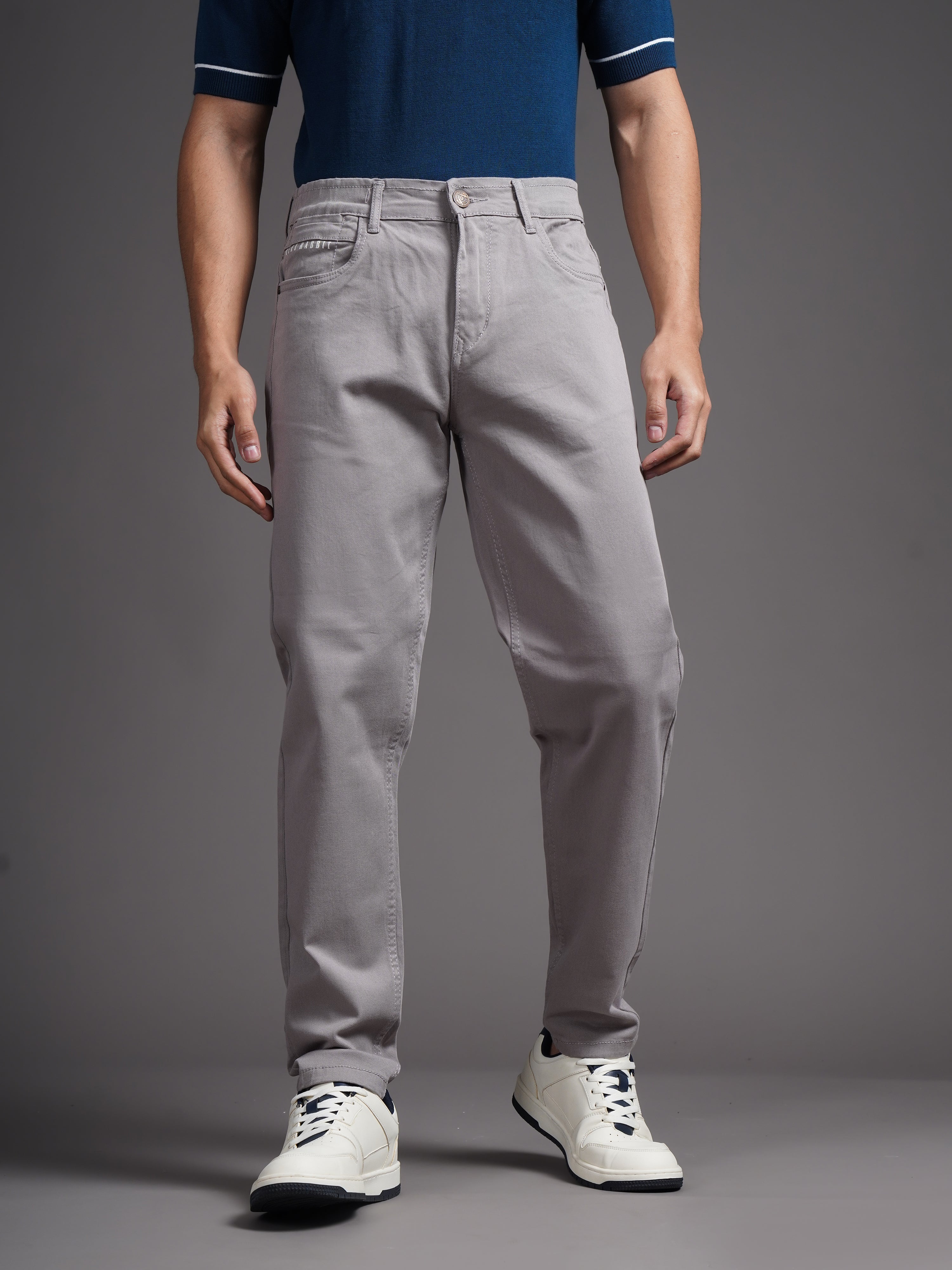 Men Mavik Grey Drill Pant