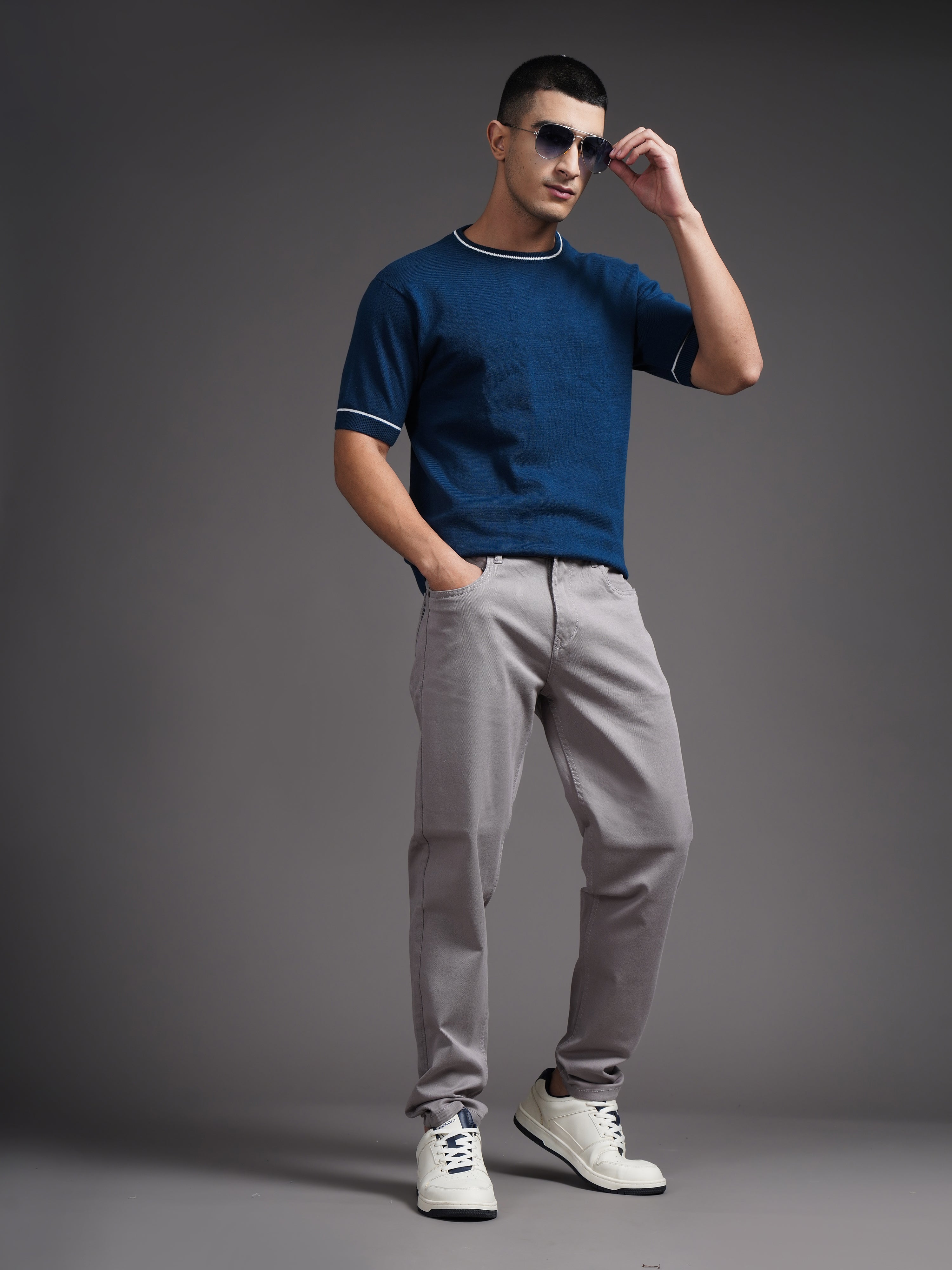 Men Mavik Grey Drill Pant