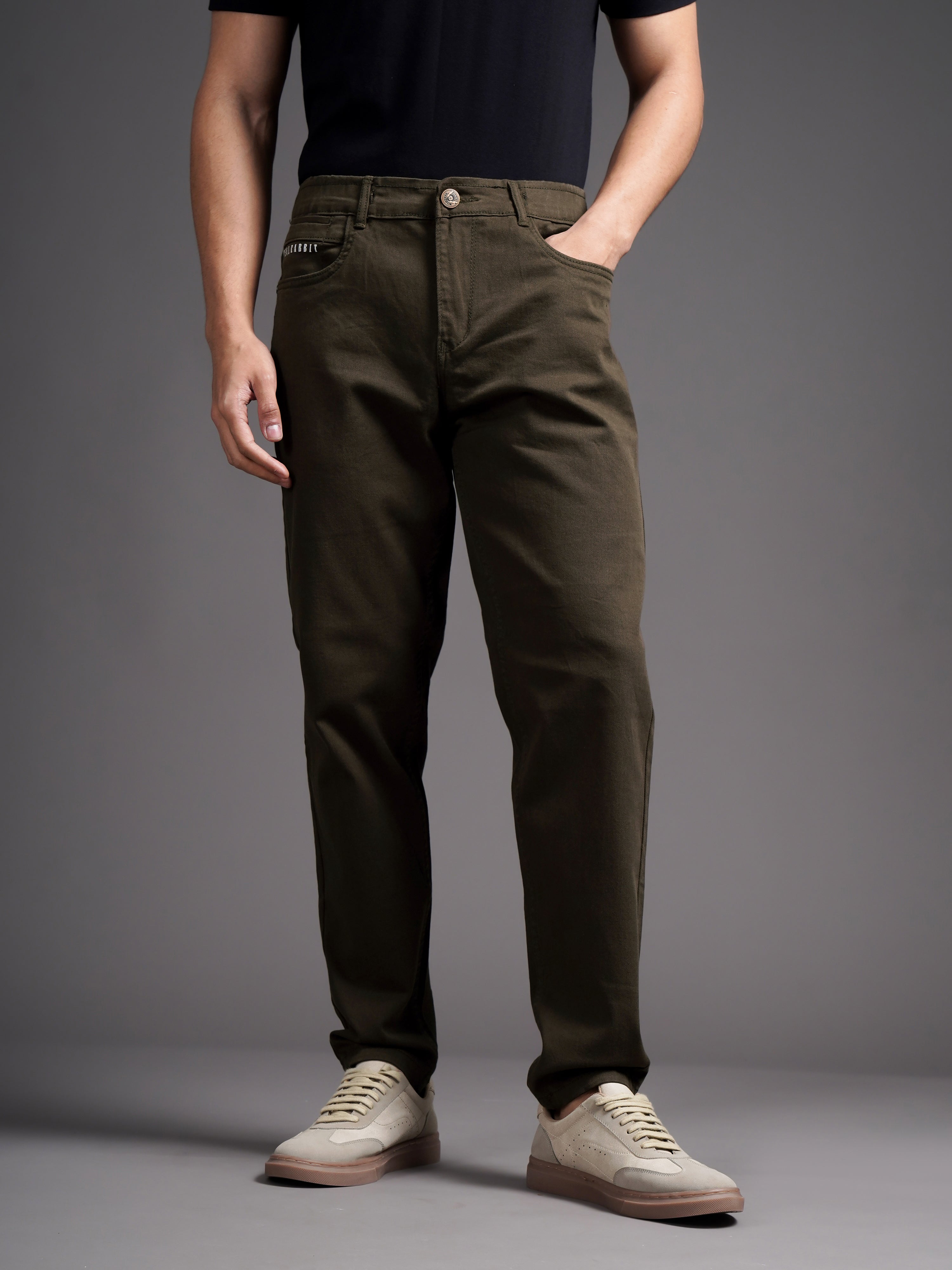 Men Mavik Olive Drill Pant
