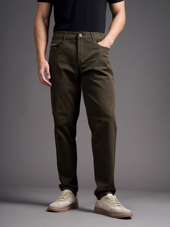 Men Mavik Olive Drill Pant