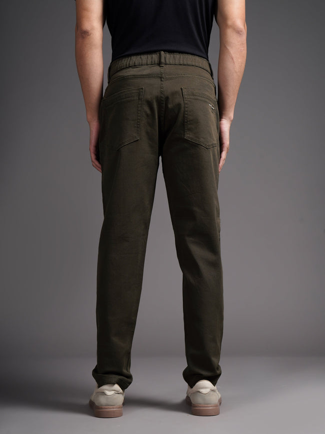 Men Mavik Olive Drill Pant
