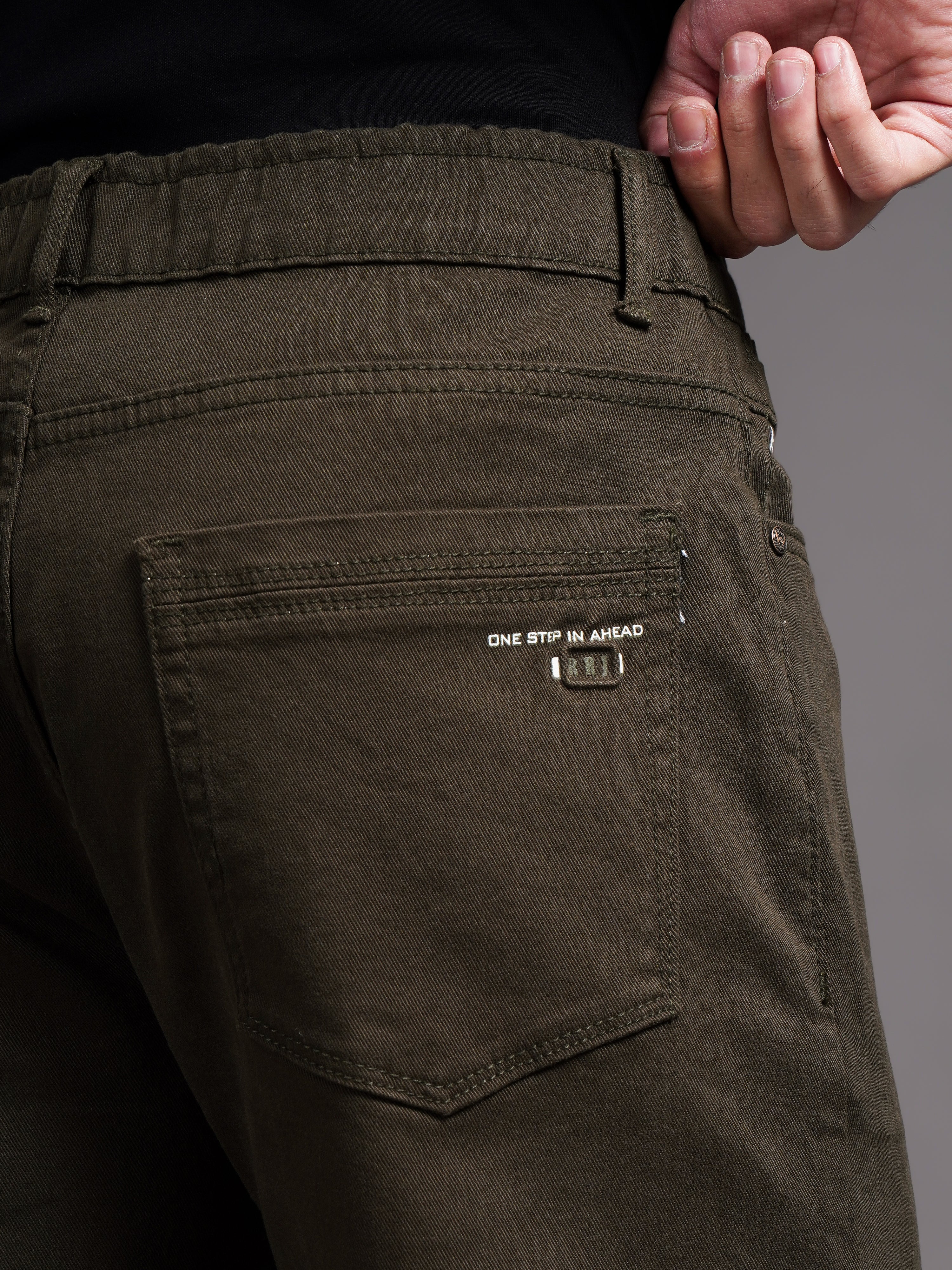 Men Mavik Olive Drill Pant