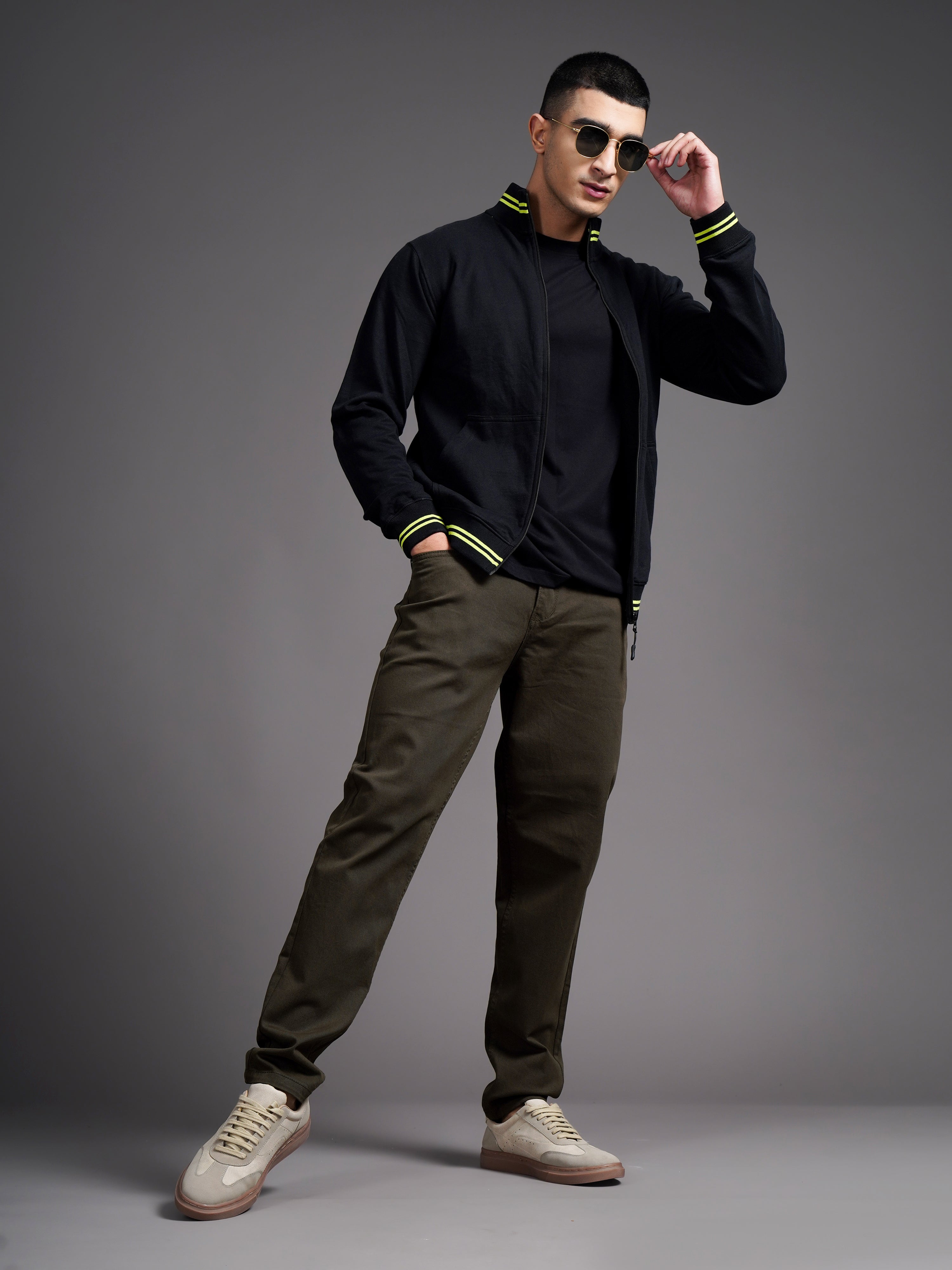 Men Mavik Olive Drill Pant