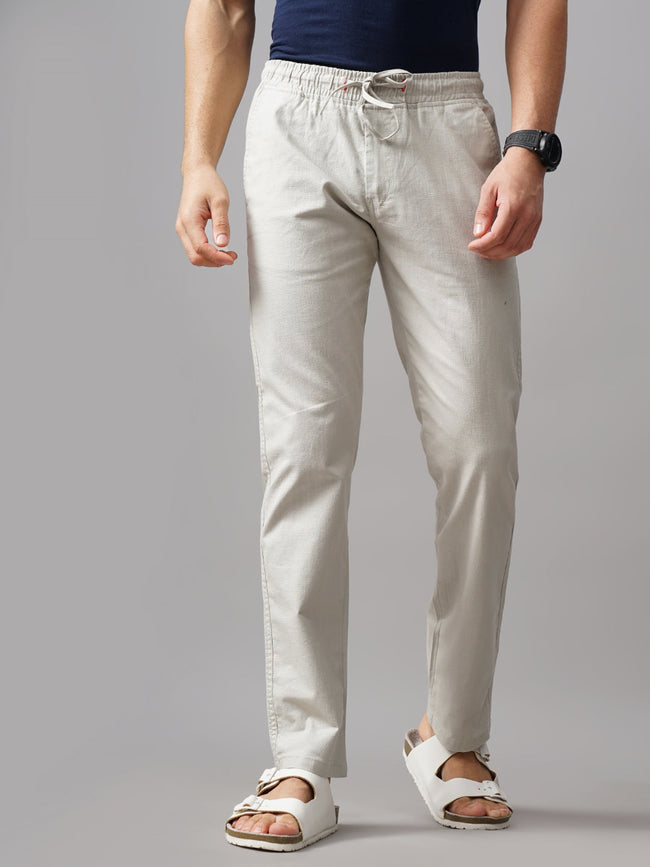 Men Darel Grey Linen Trouser